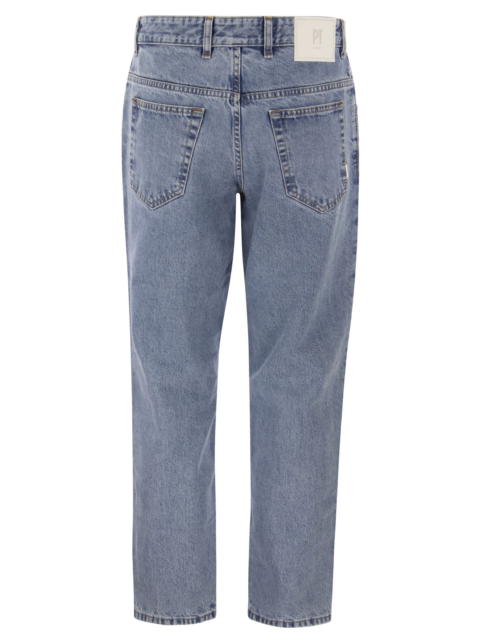 Shop Pt01 Rebel- Straight-leg Jeans In Light Blue