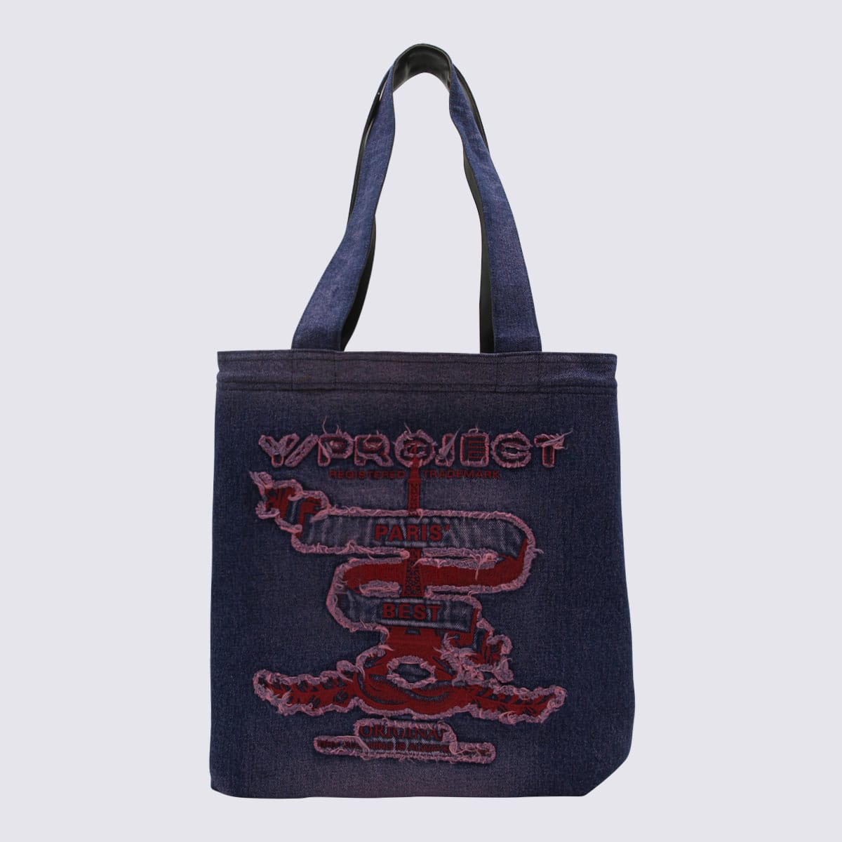 Shop Y/project Dark Blue Cotton Tote Bag