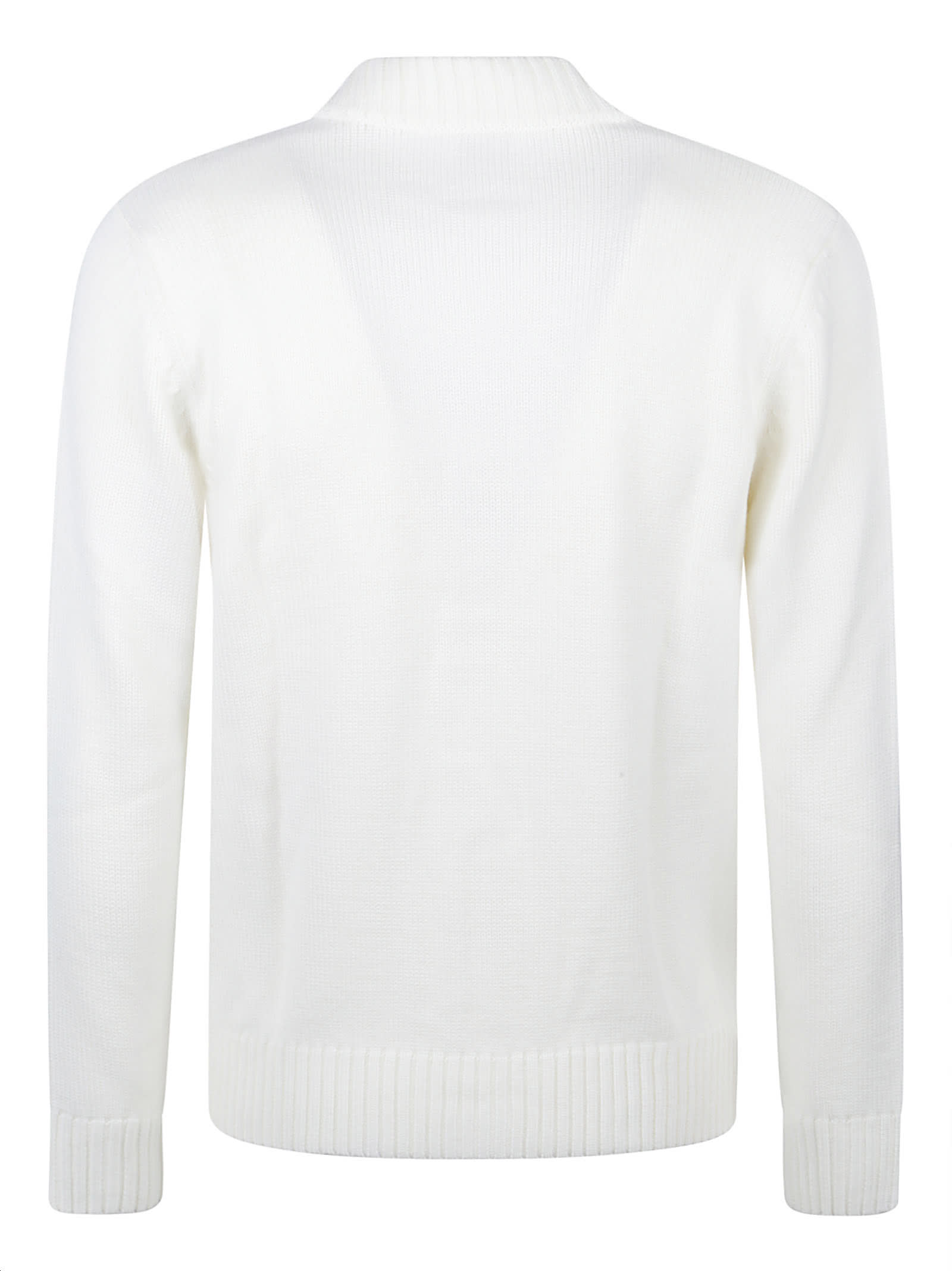 Eleventy Long-sleeved Sweater In White