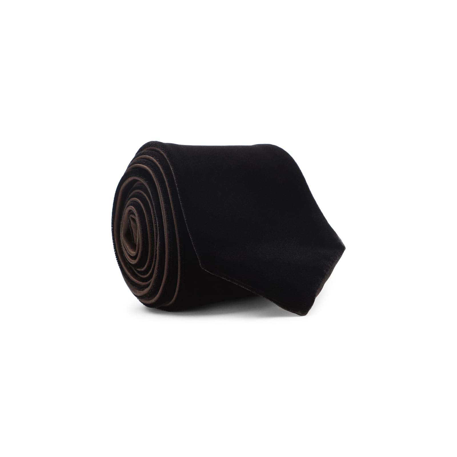 Giorgio Armani Smooth Texture Tonal Stitching Slim Tie In Black