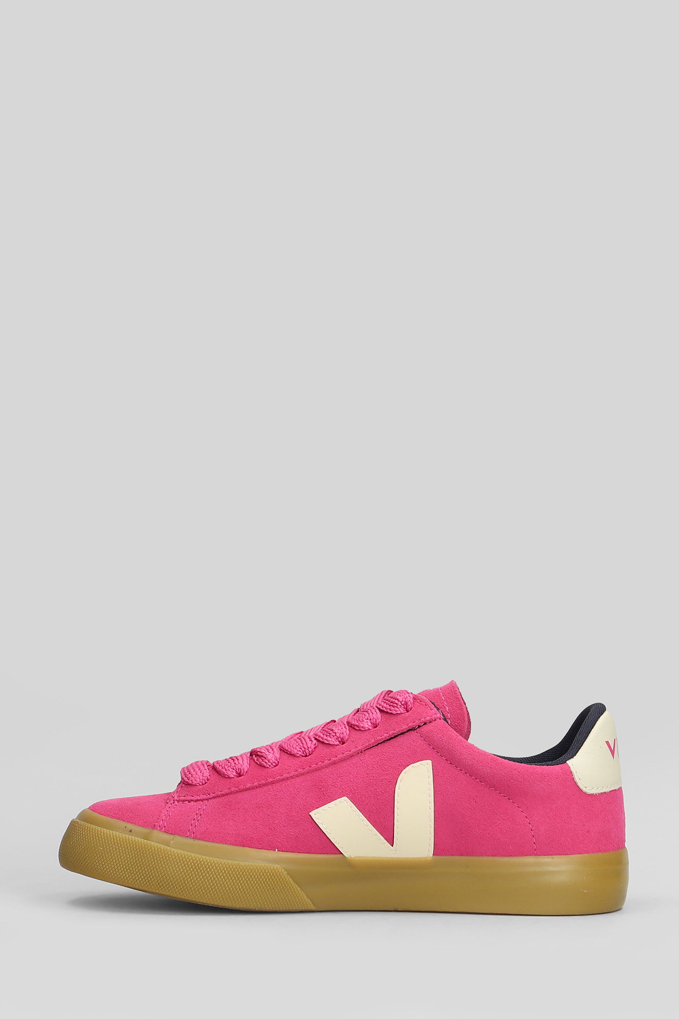 Veja Campo Sneakers In Fuxia Suede In Multi