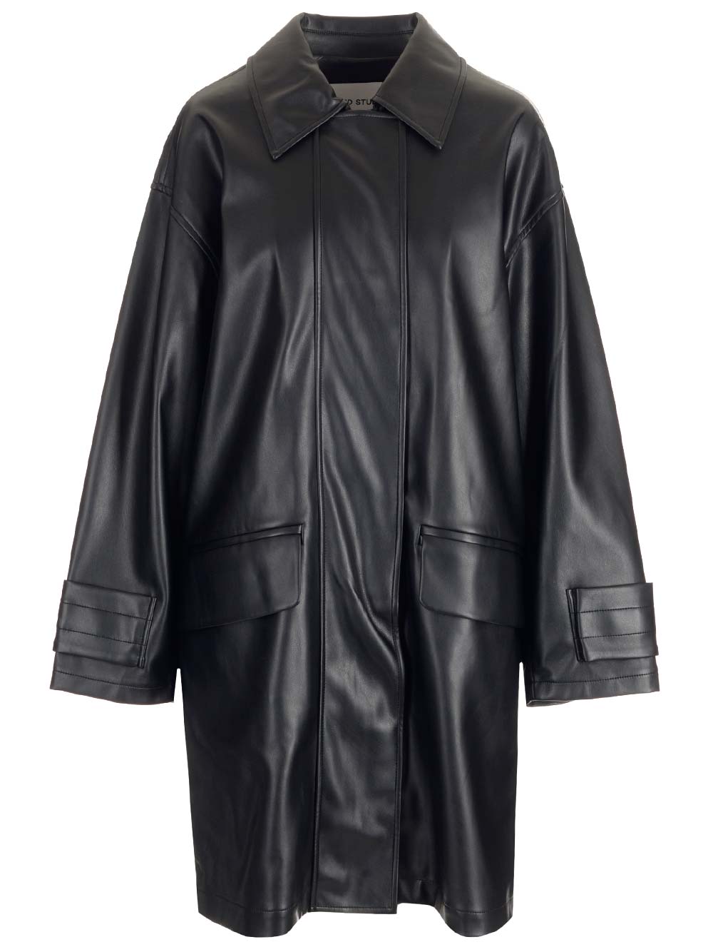 STAND STUDIO CONNIE LEATHER-EFFECT COAT