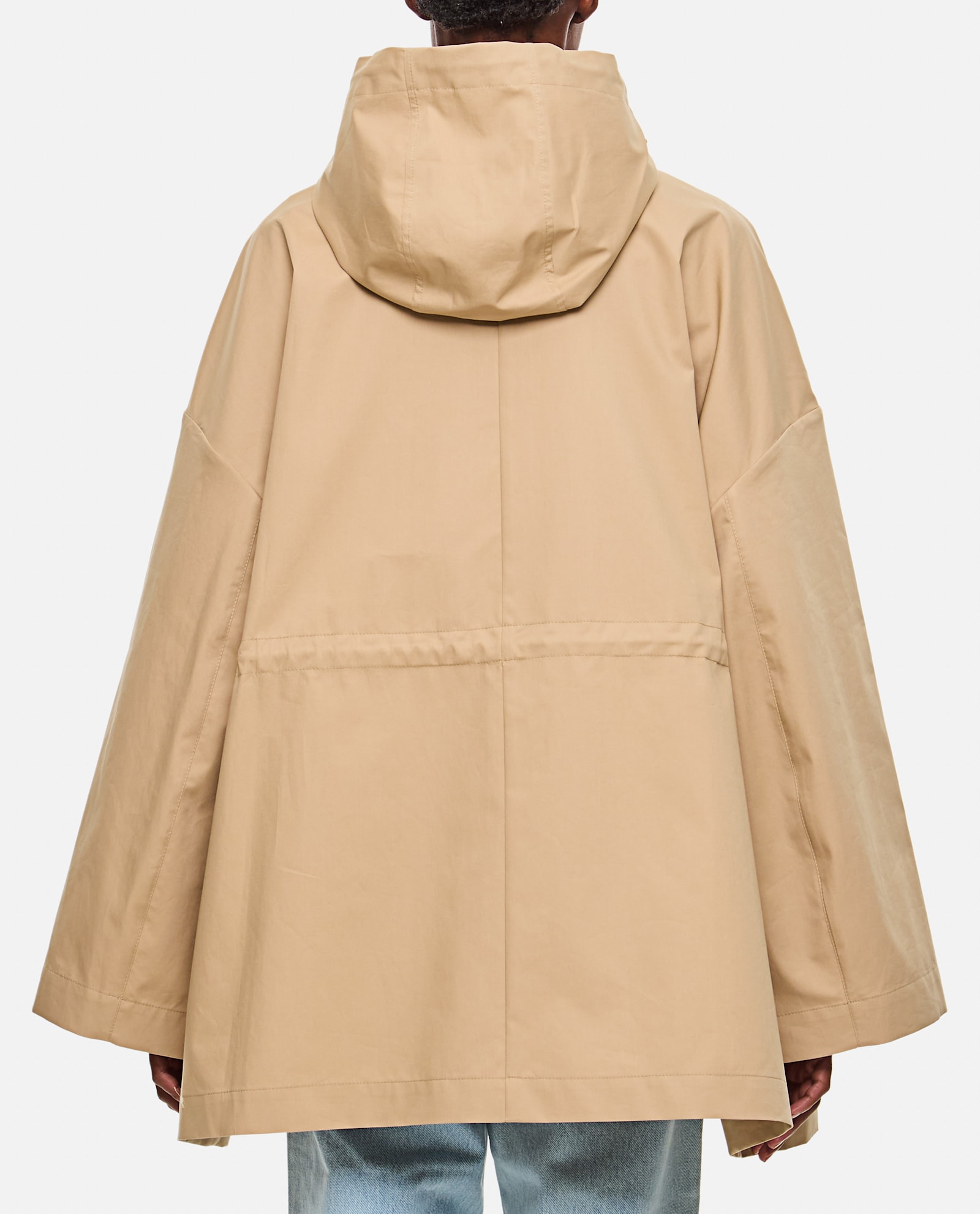 Moncler Gaillon Hooded Parka In Cotton In Nude