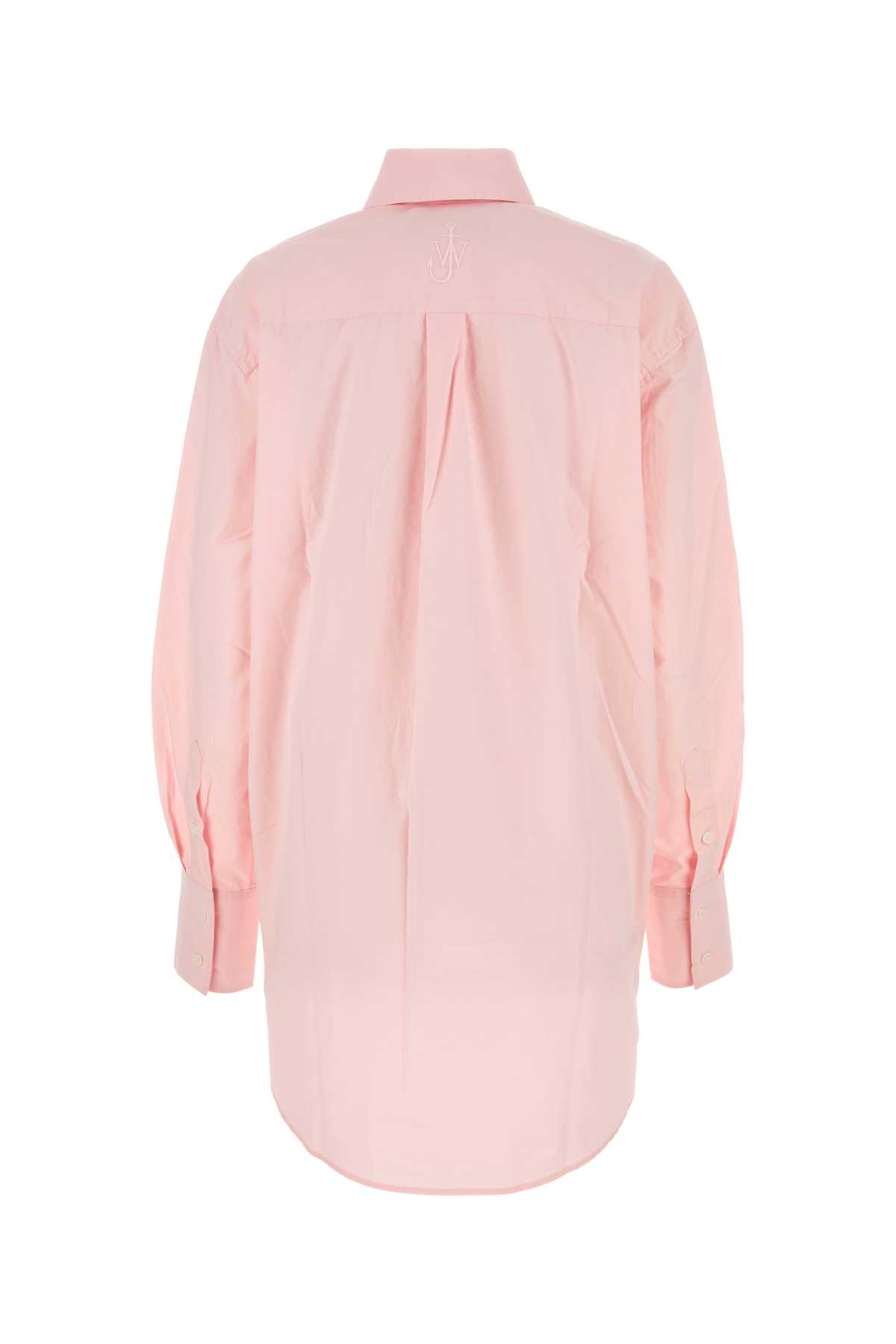 Shop Jw Anderson Pink Poplin Oversize Shirt