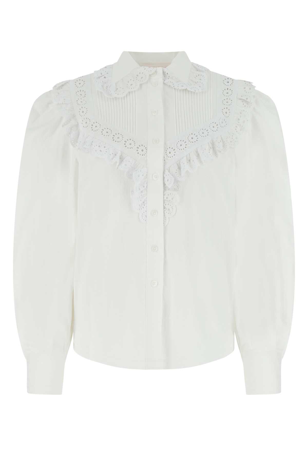 See By Chloé White Cotton Shirt In 101