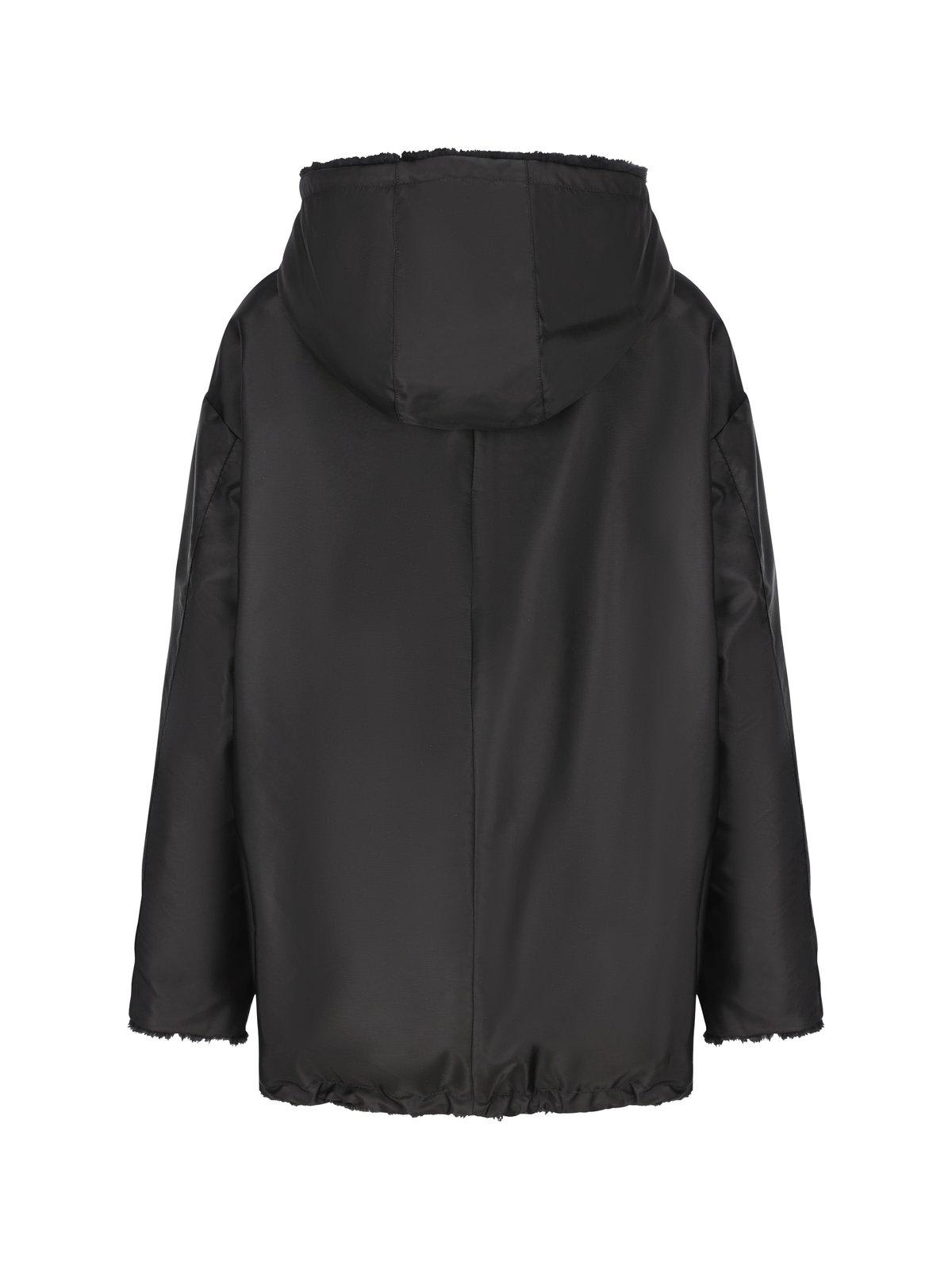 Shop Prada Zip-up Reversible Jacket In Nero