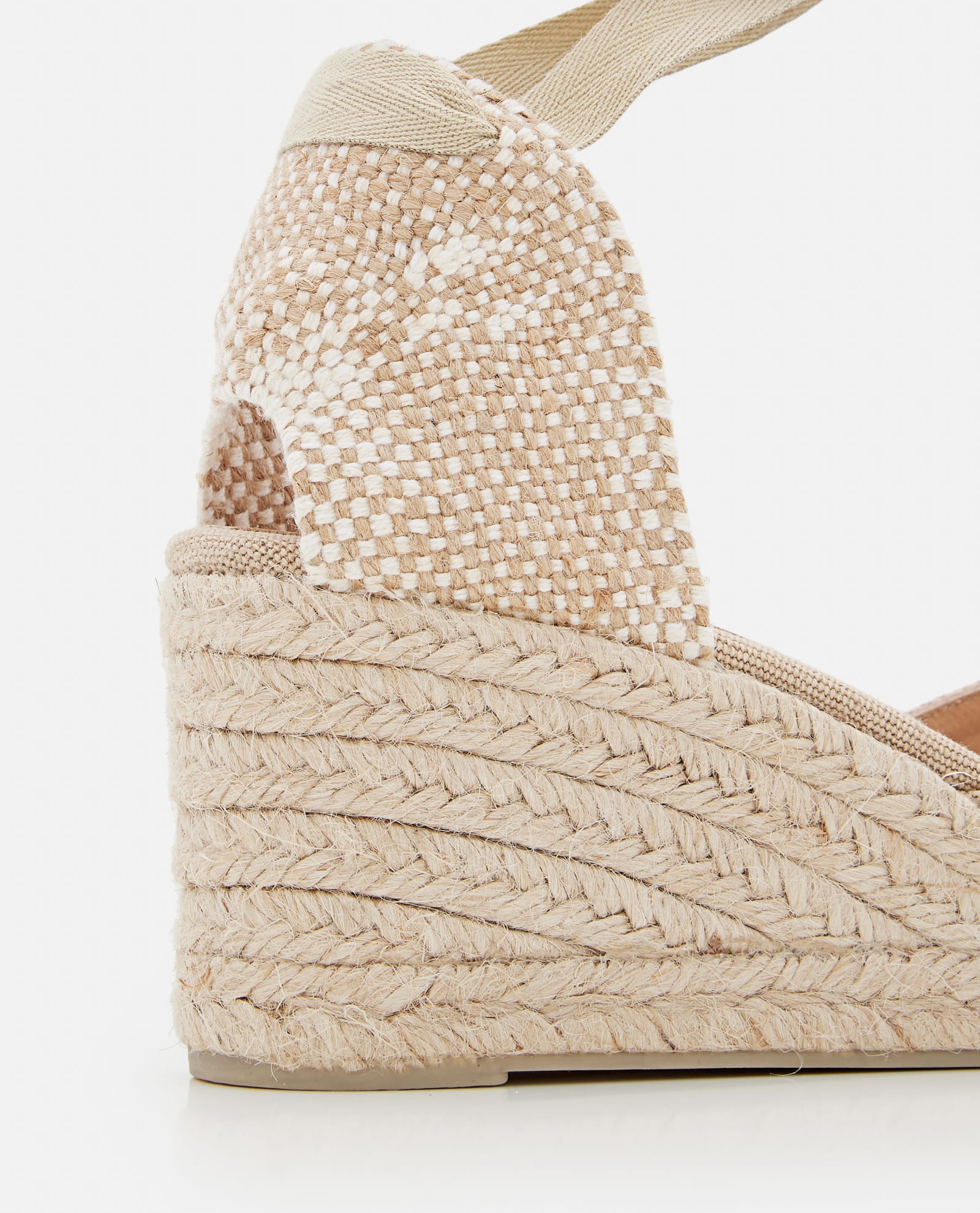 Shop Castaã±er 60mm Carina Wedge In Beige