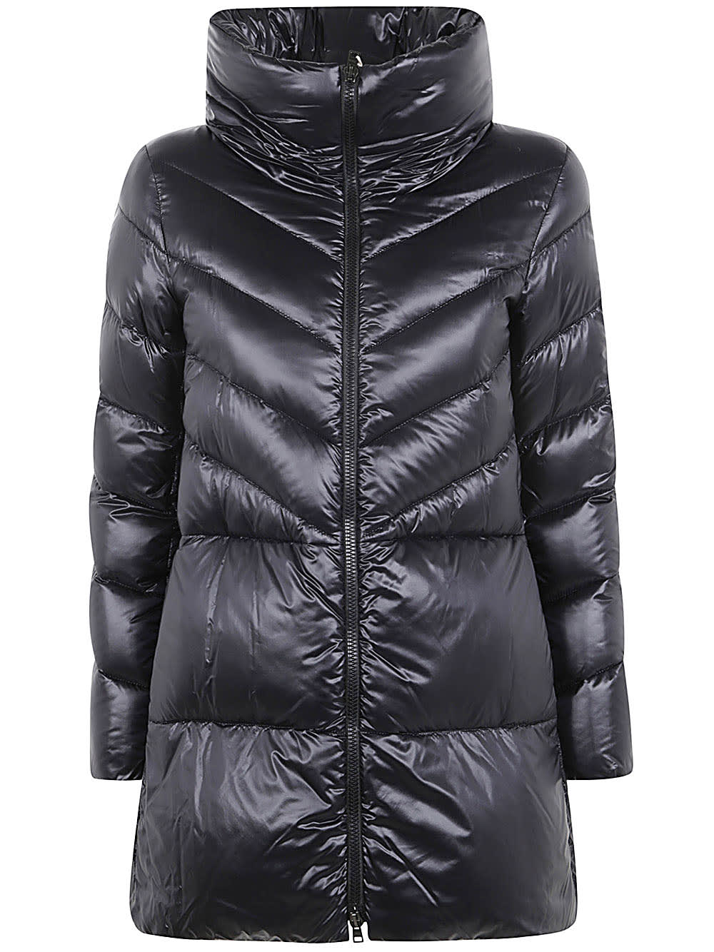 Shop Herno A-shape Down Jacket In Black