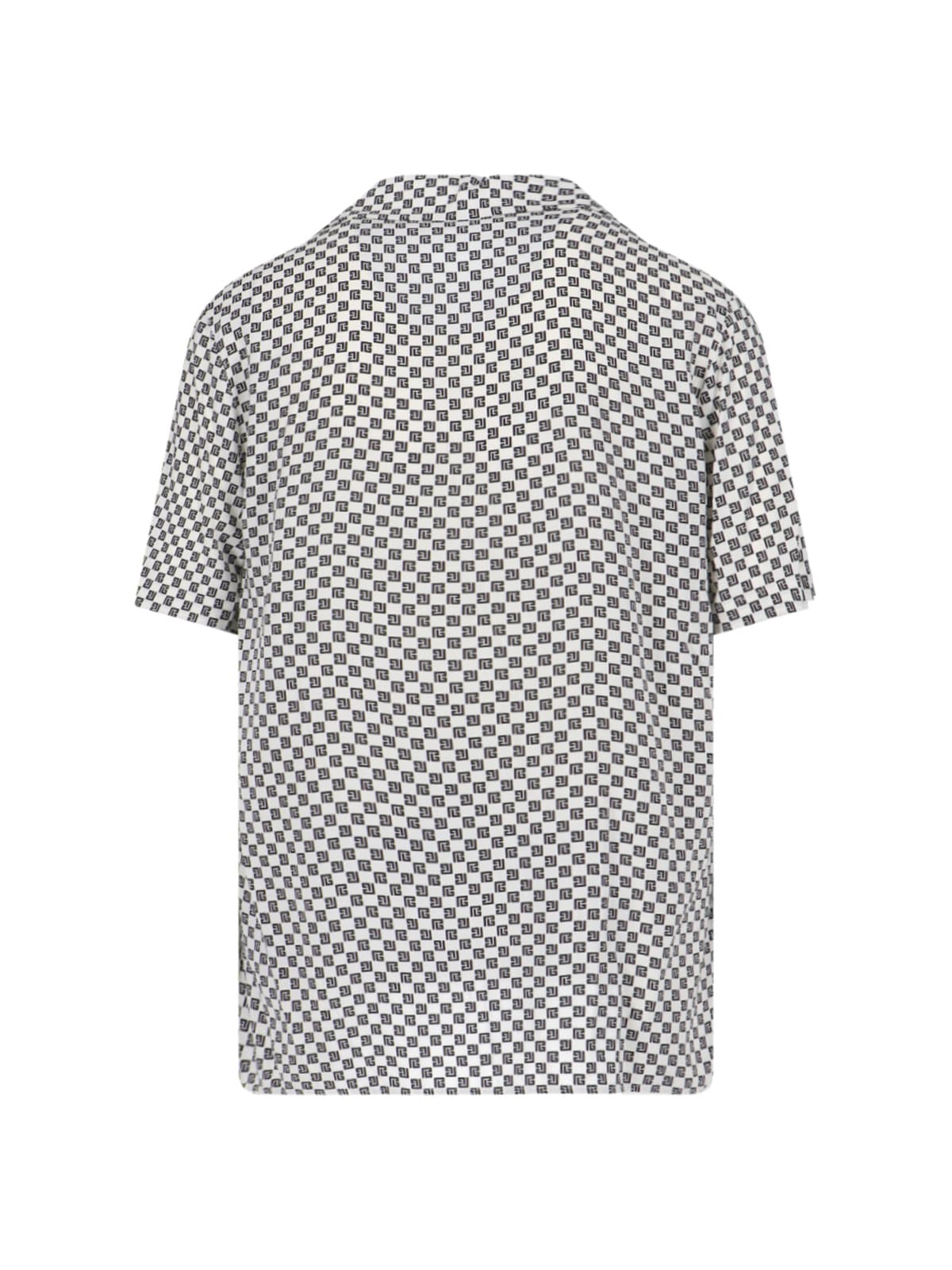 Shop Balmain Monogram Shirt In Black
