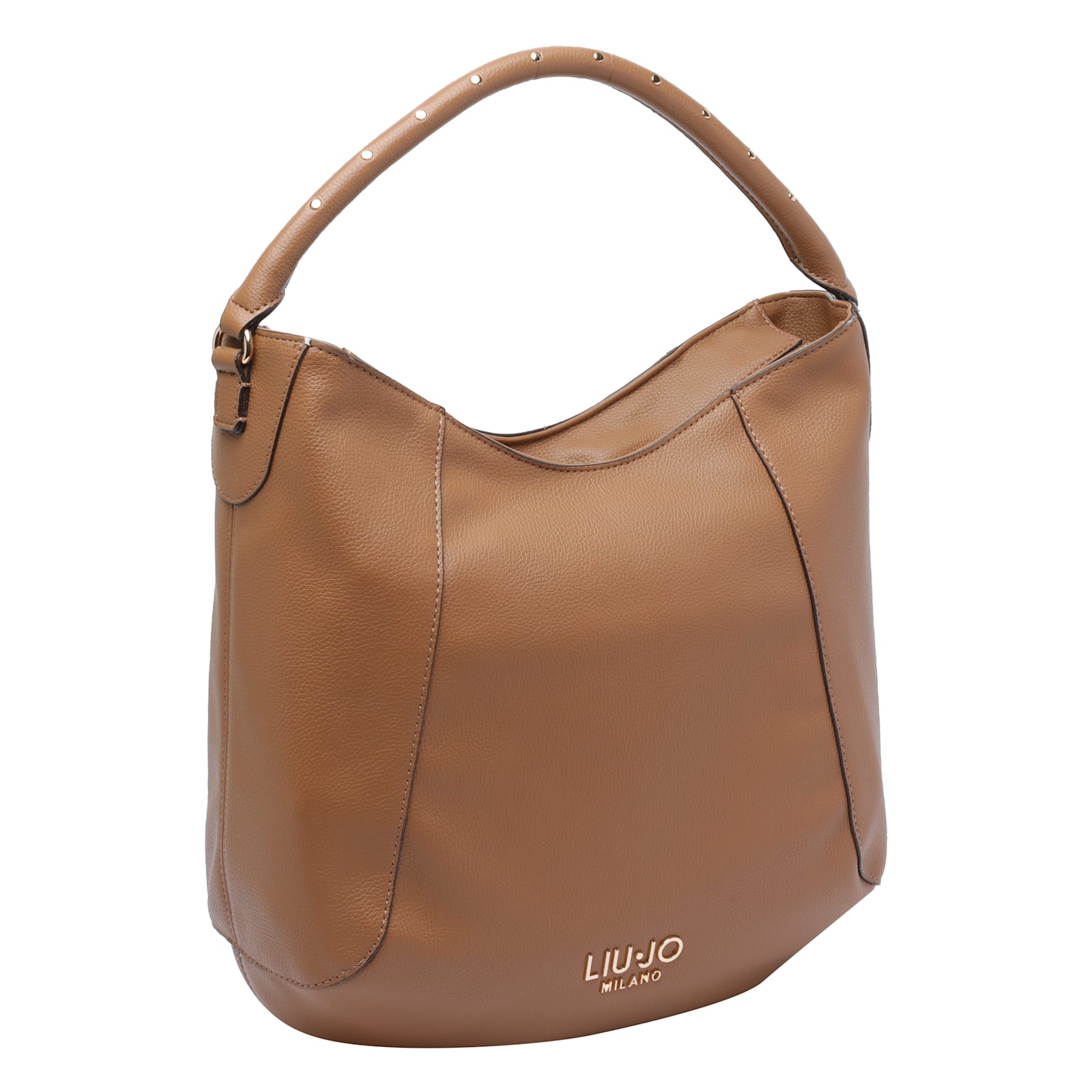Liu •jo Studded-handle Tote Bag In Brown