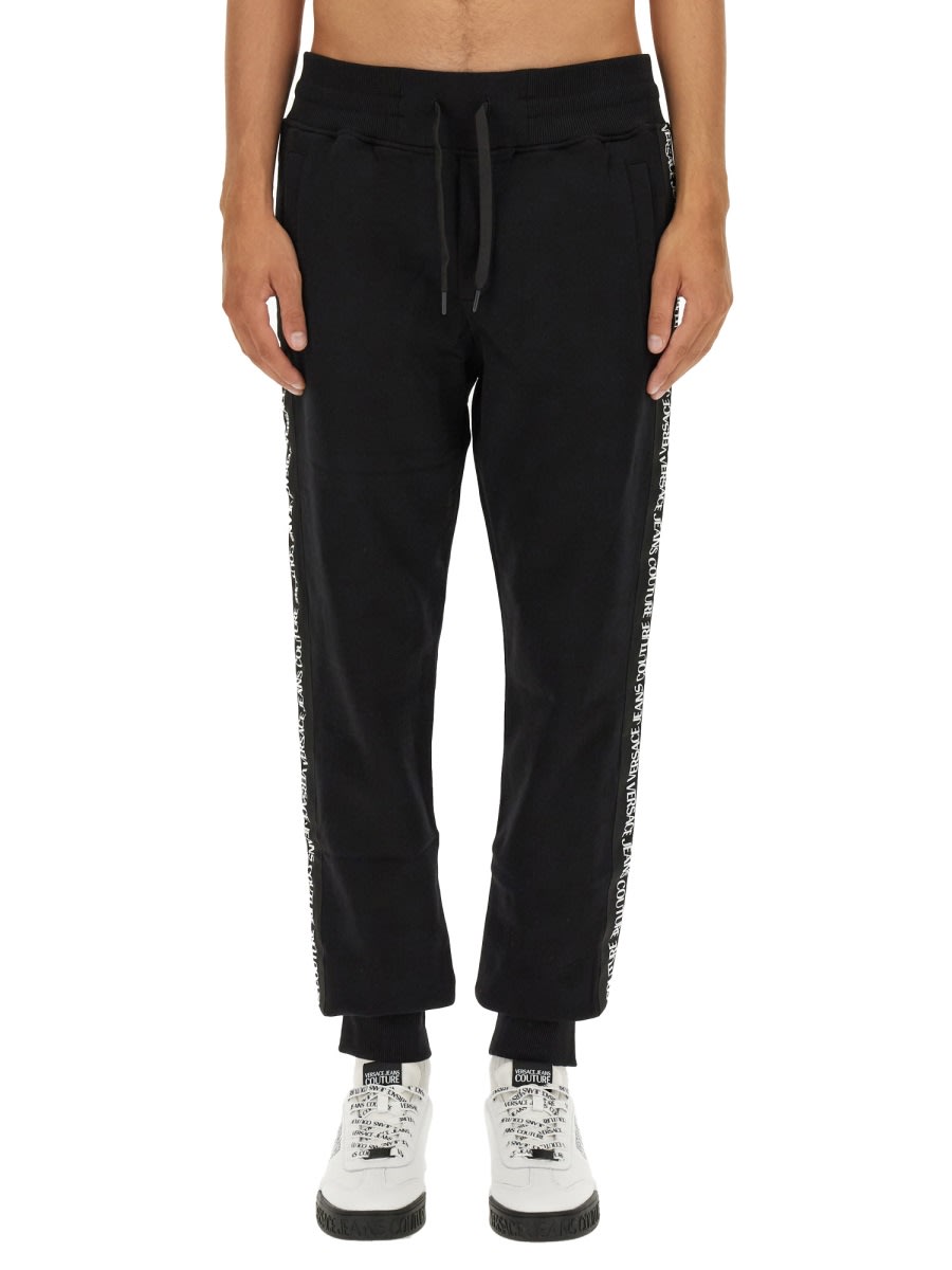 Shop Versace Jeans Couture Jogging Pants In Black