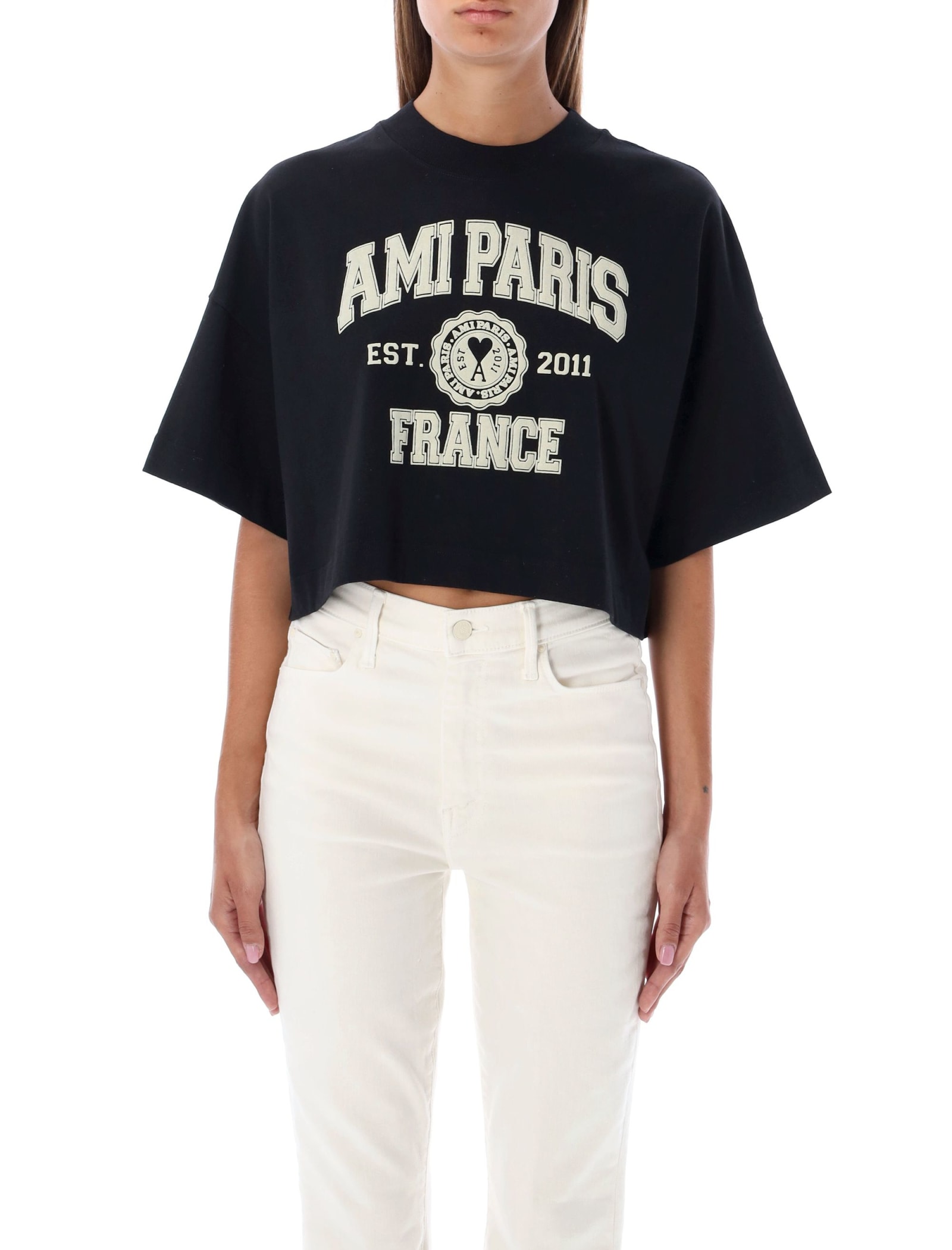 Ami Alexandre Mattiussi Ami Paris France Cropped T-shirt