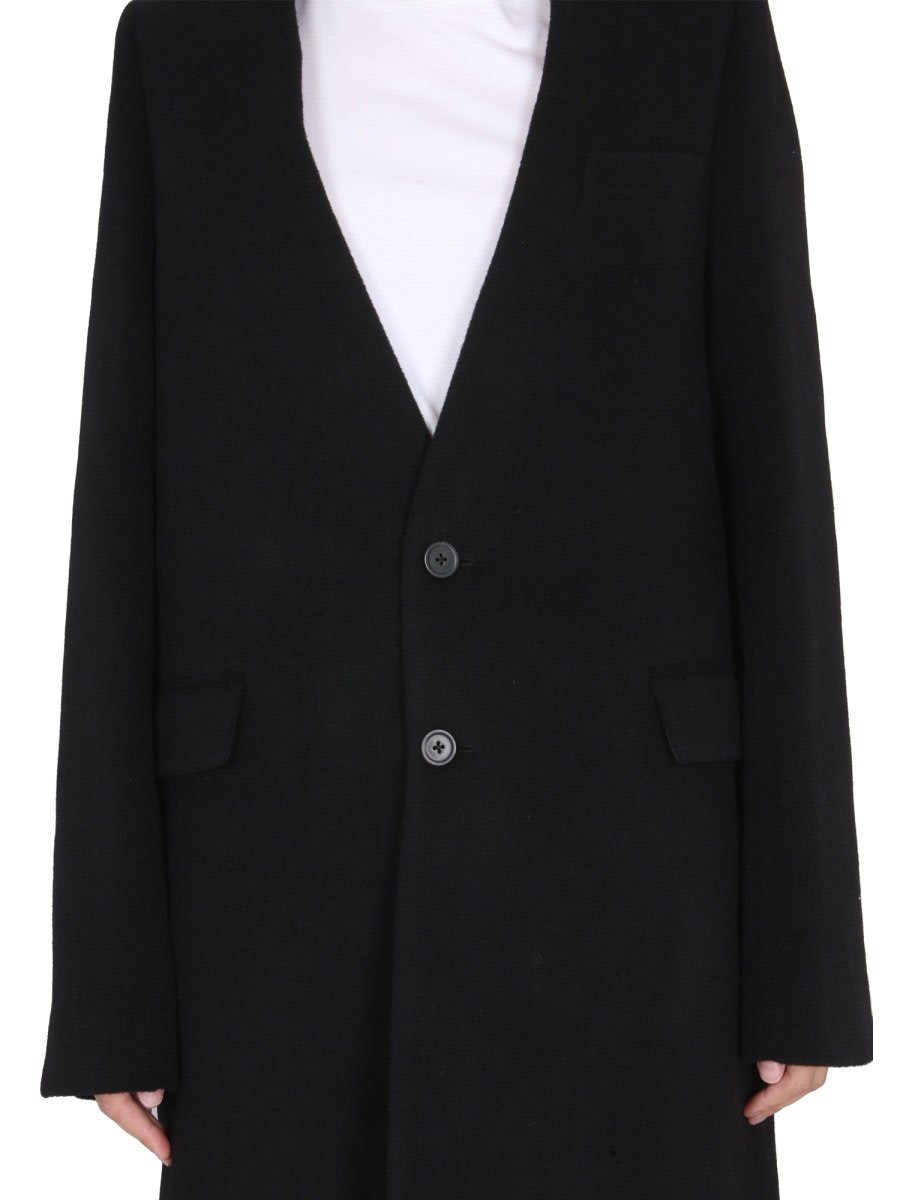 Shop Ann Demeulemeester Celine Coat In Black