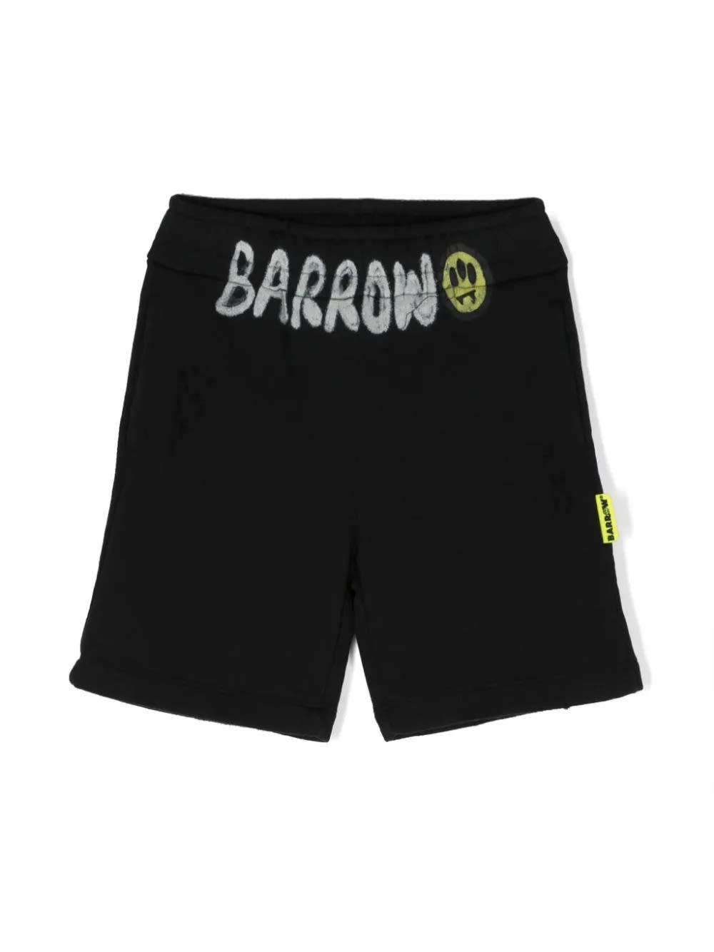 Barrow Kids' Black Cotton Shorts With Logo