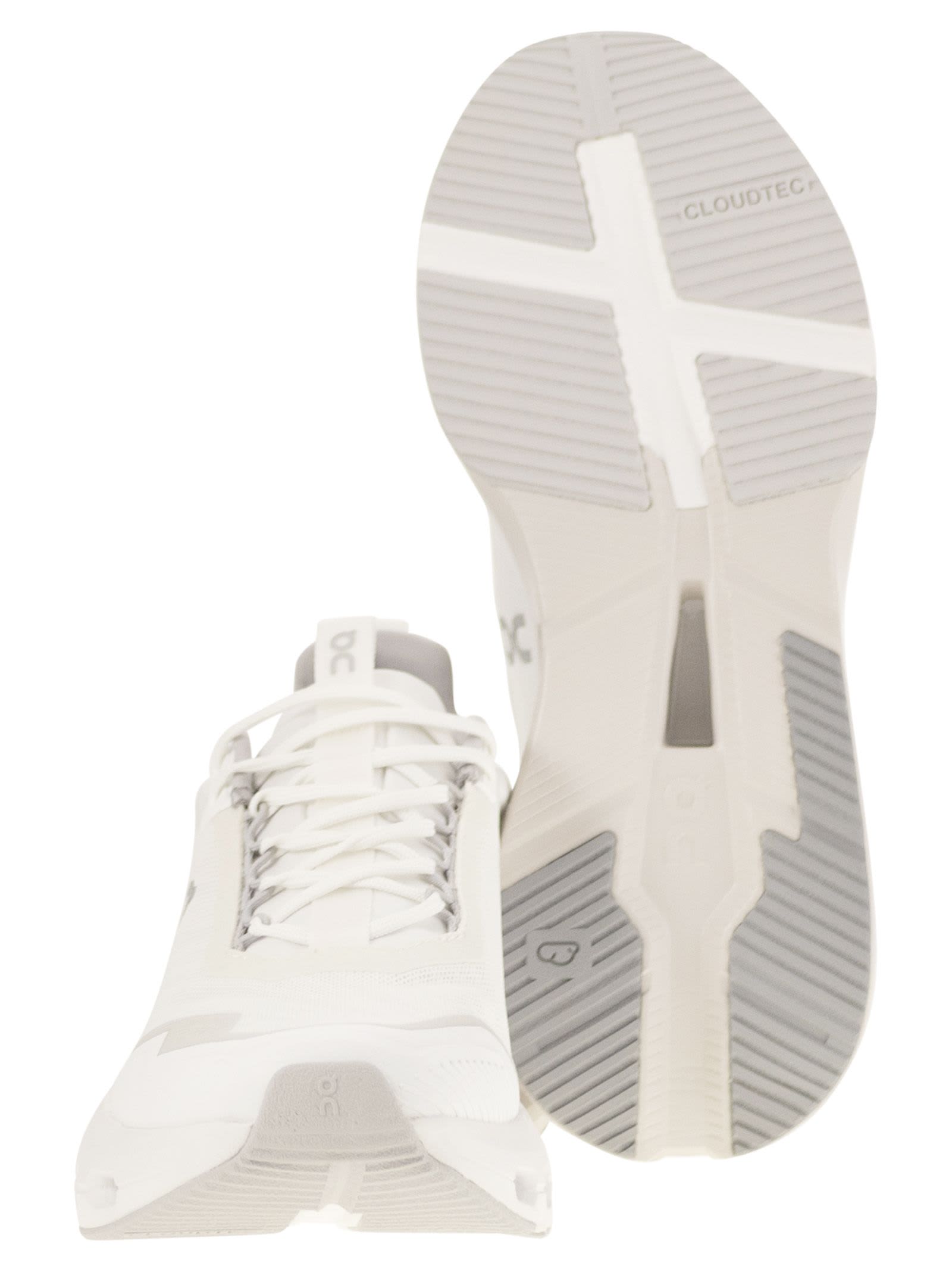 On Cloudnova X - Technical Fabric Trainers In White