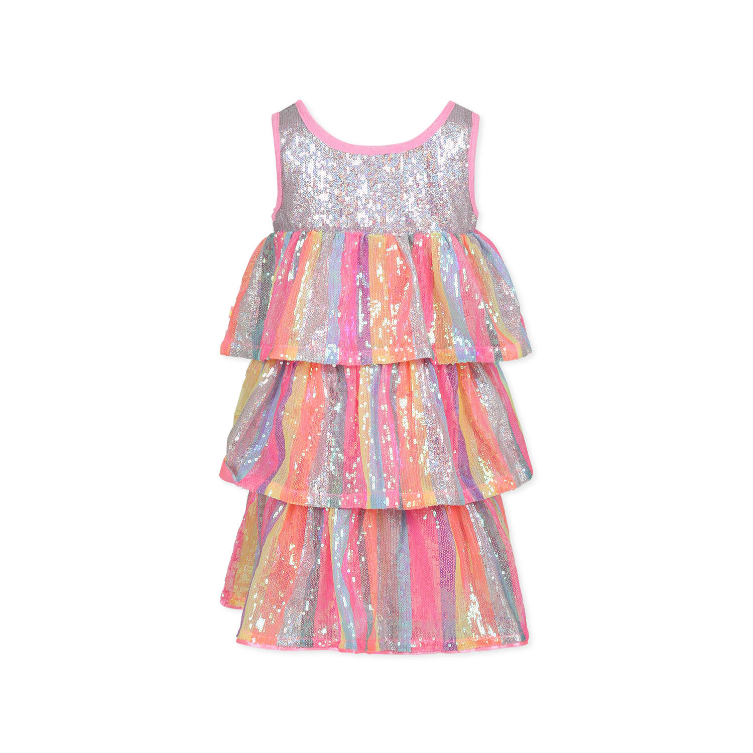 Billieblush Multicolor Dress For Girl With Sequins In Multicolor