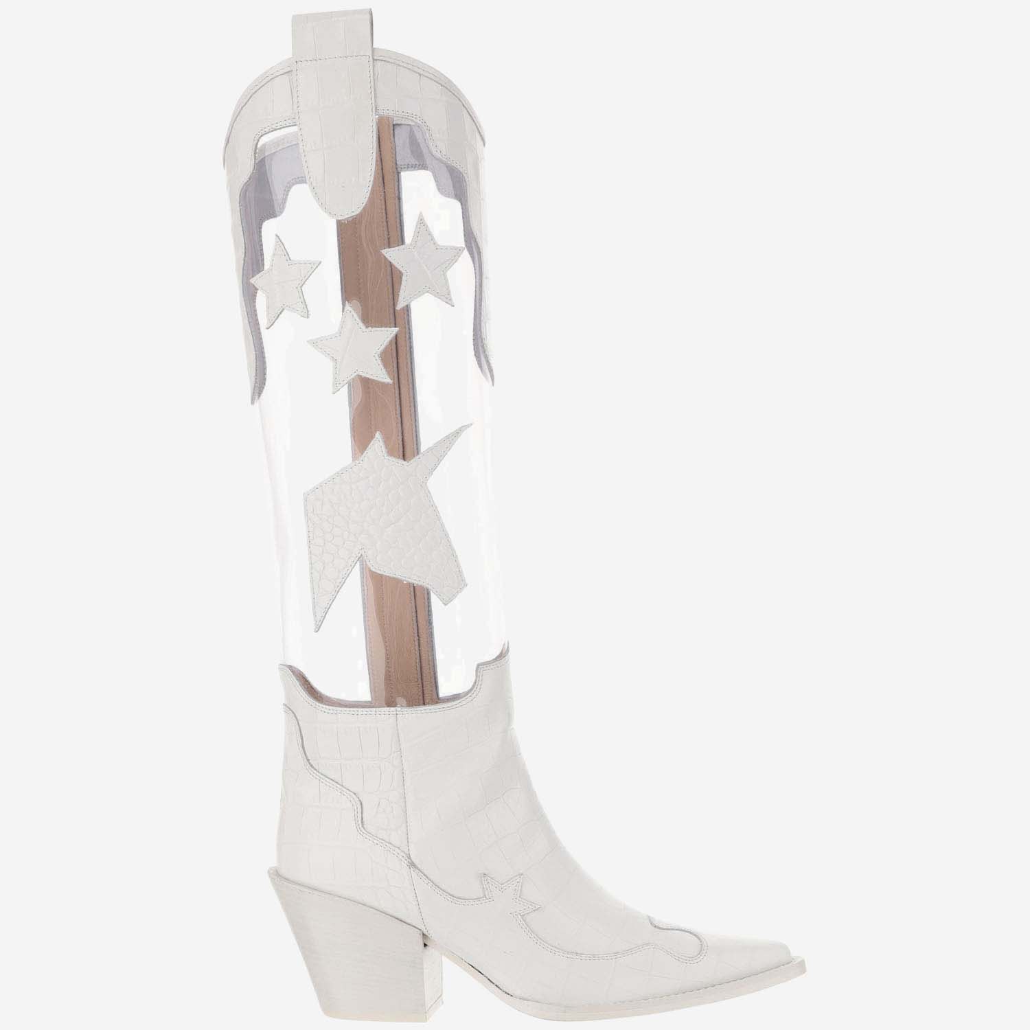 Shop Francesca Bellavita High Cowboy Boots Amazon In White