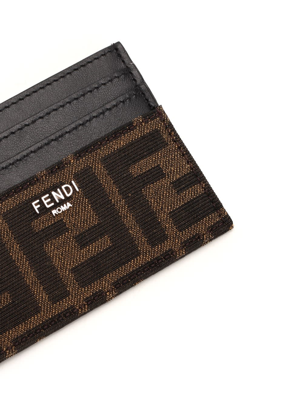 Shop Fendi Cardholder In Brown