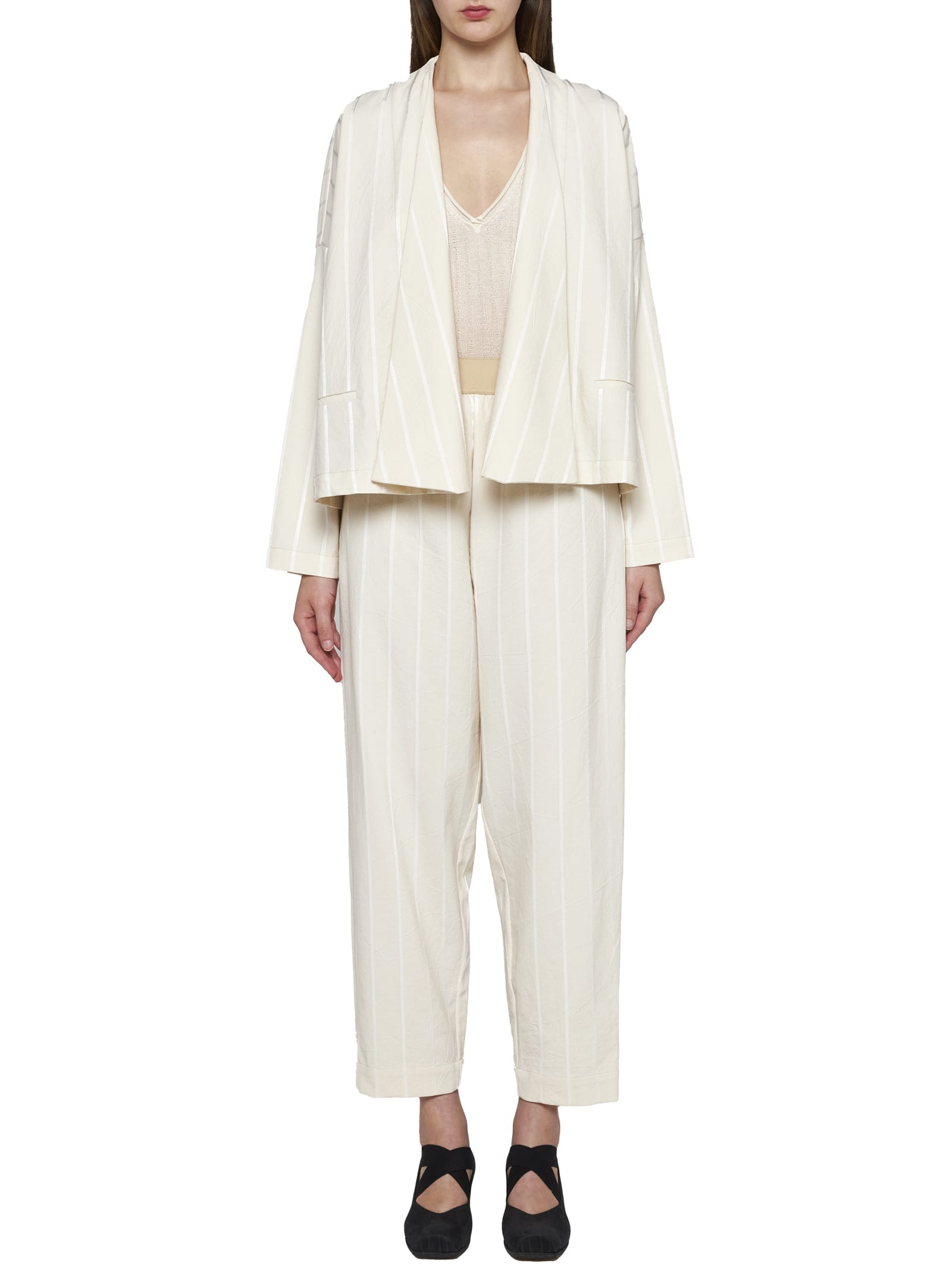 Shop Uma Wang Pants In Beige