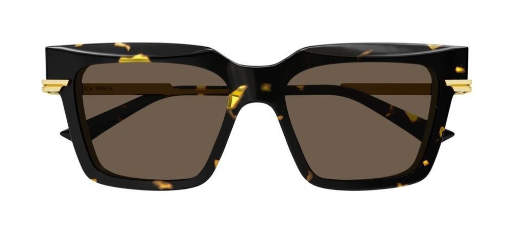 Shop Bottega Veneta Cat-eye Frame Sunglasses In 002 Havana Gold Brown