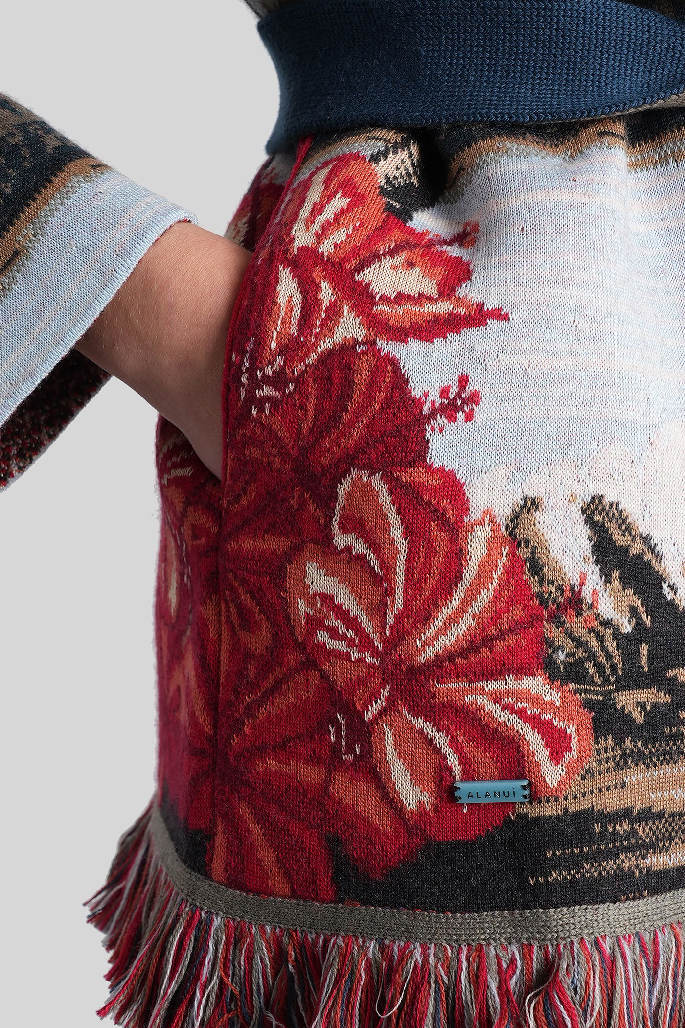 Alanui Cardigan In Multicolor Wool In Multi