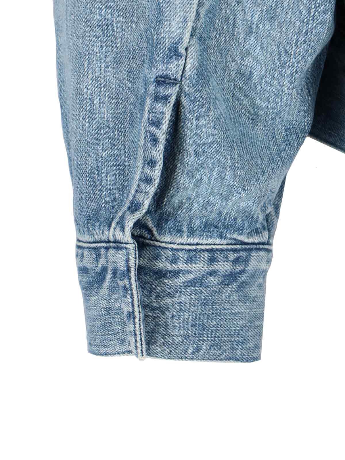 Fear Of God Denim Trucker Casual Jackets And Parka Blue In Light Blue