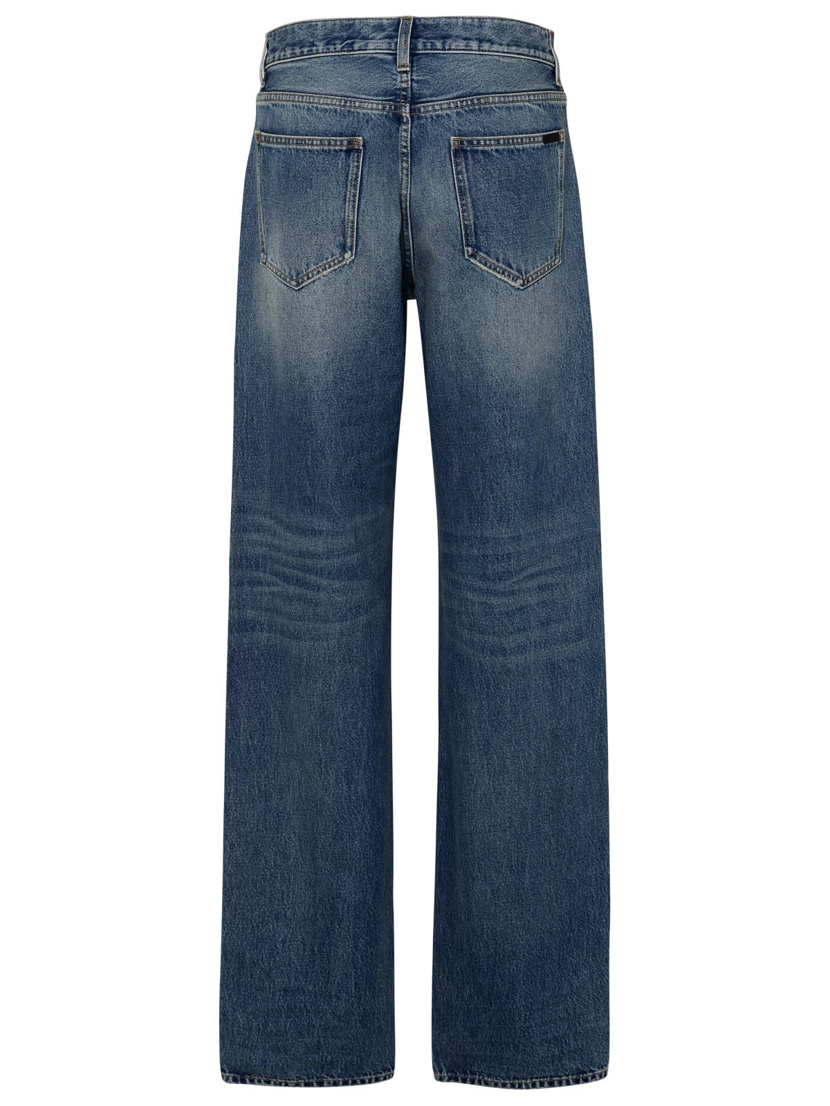 Shop Saint Laurent Blue Cotton Jeans