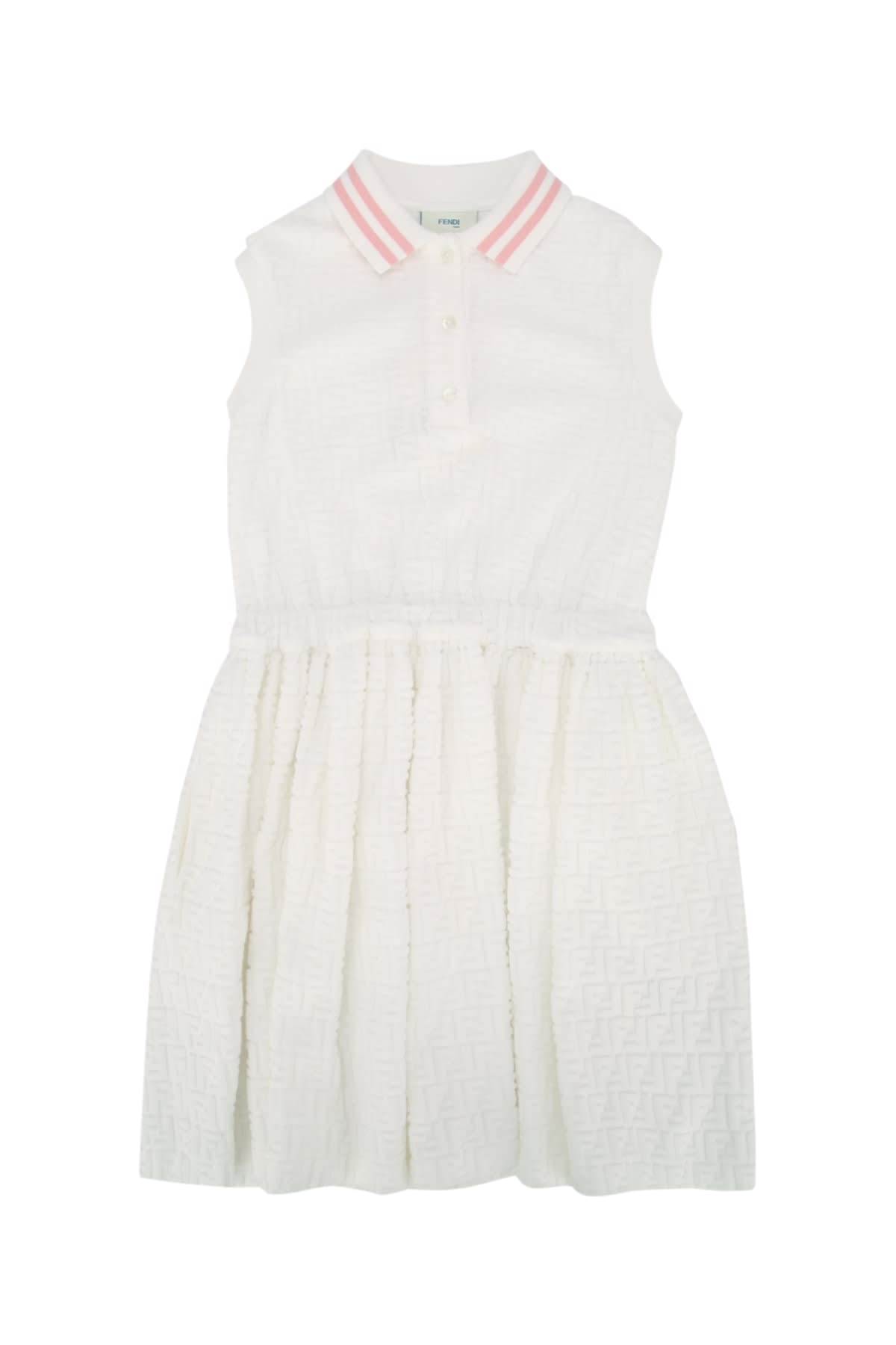 Fendi Abito Spugna Ff In White