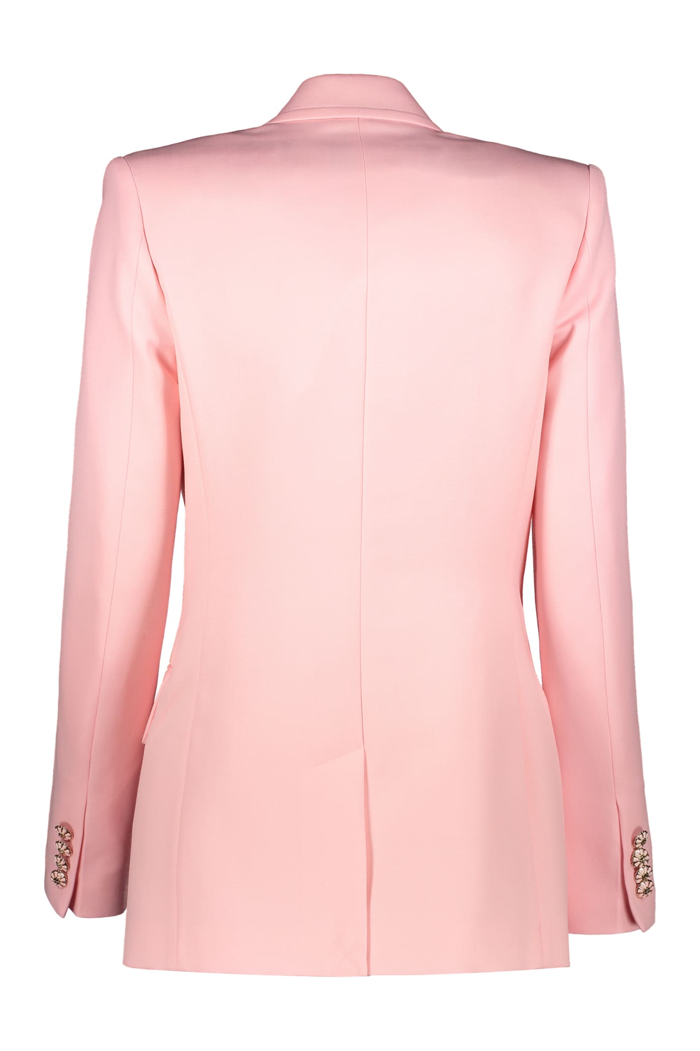Shop Casablanca Double Breasted Blazer In Pink