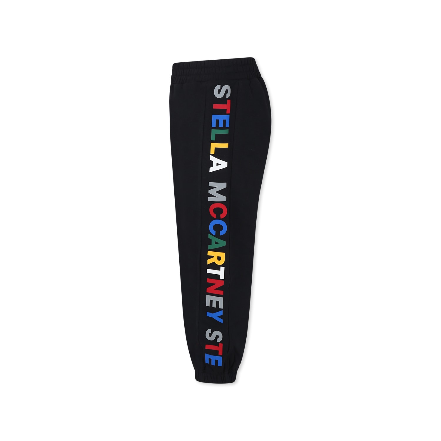 Stella Mccartney Black Trousers For Boy With Logo In Black