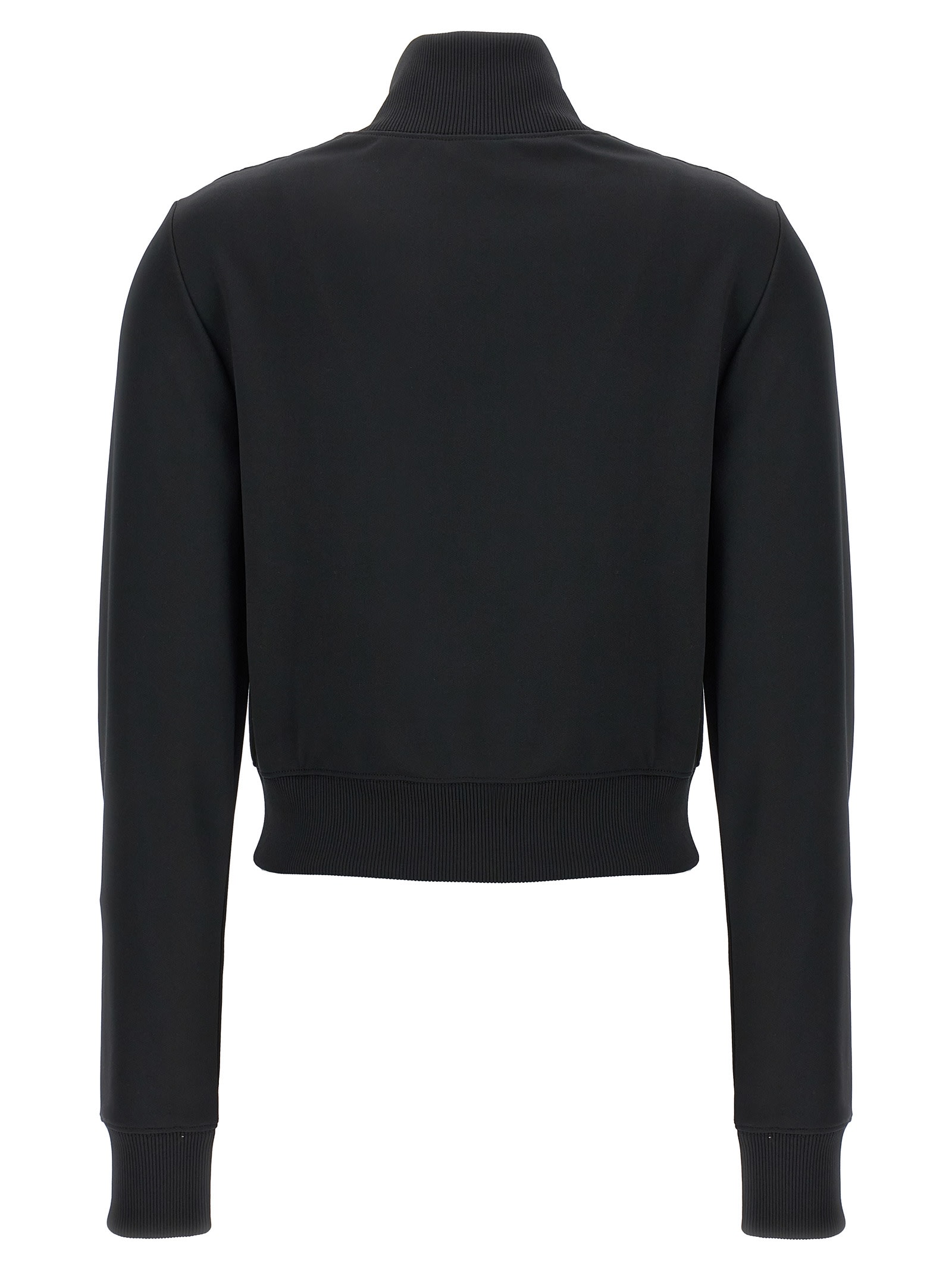 Shop Courrèges Interlock Track Sweatshirt In Black