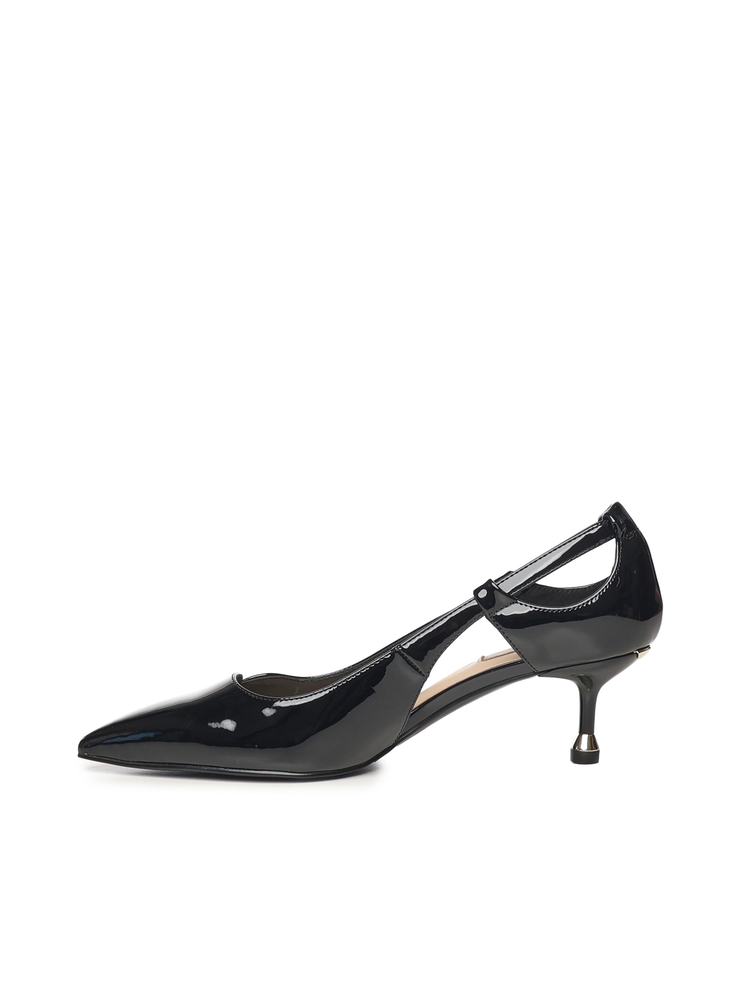 Liu •jo Patent Leather Pumps With Cut-outs In Black