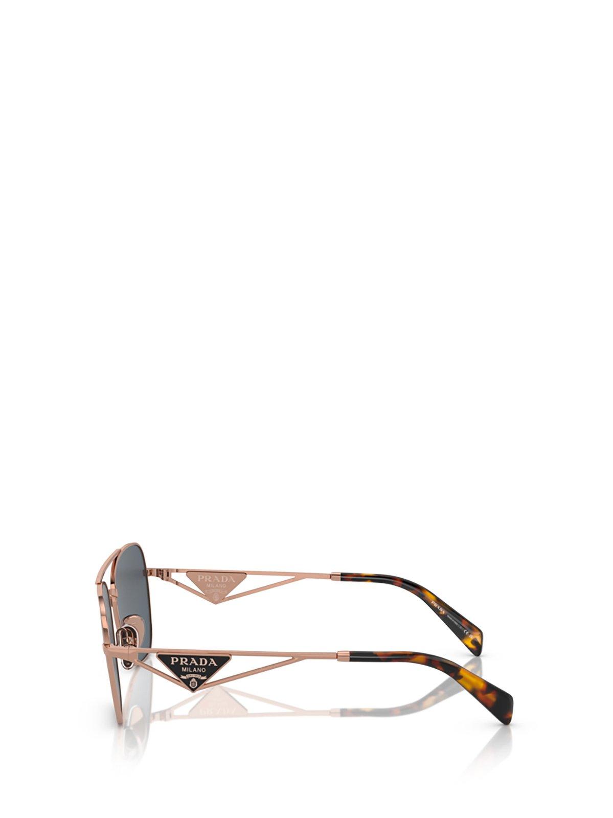 Shop Prada Pilot Frame Sunglasses Sunglasses In Svf09t Rose Gold