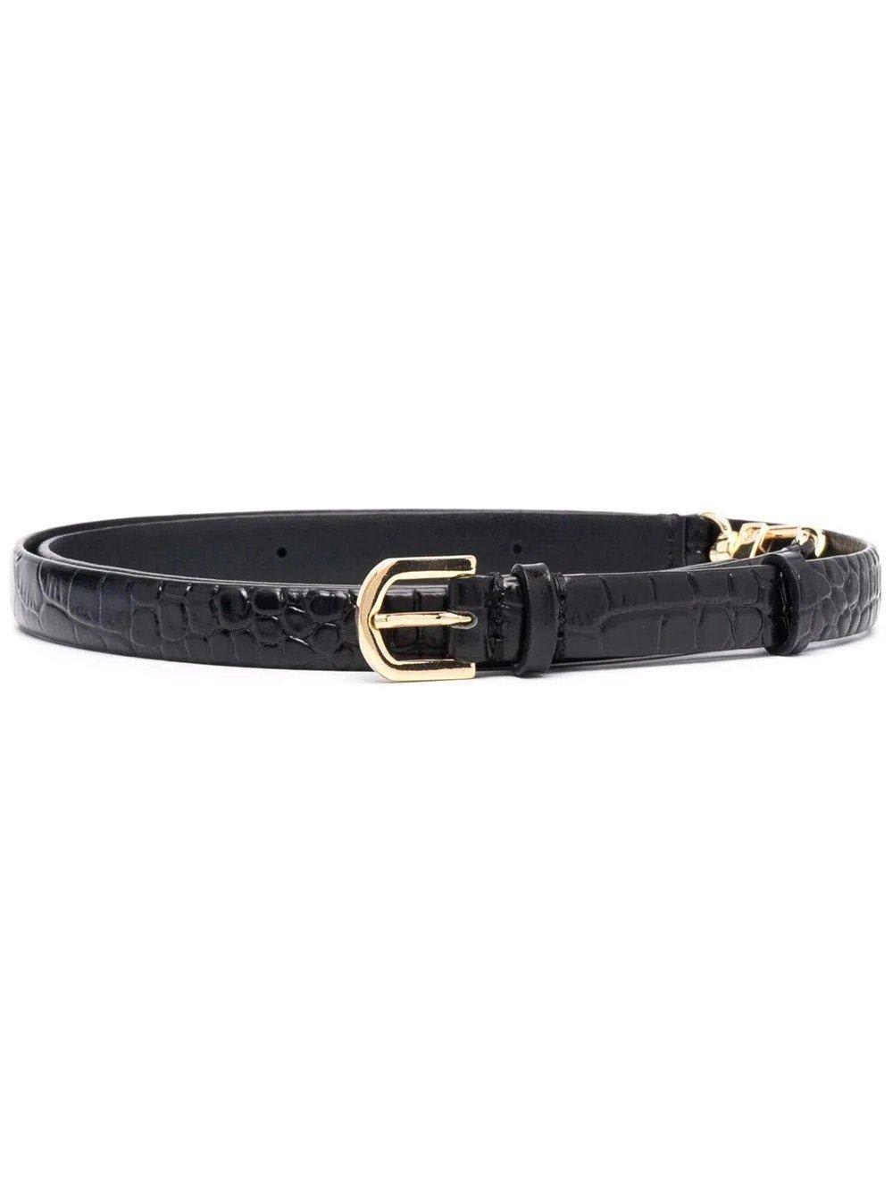Totême Double-clasp Croc-embossed Belt In 281 Croco