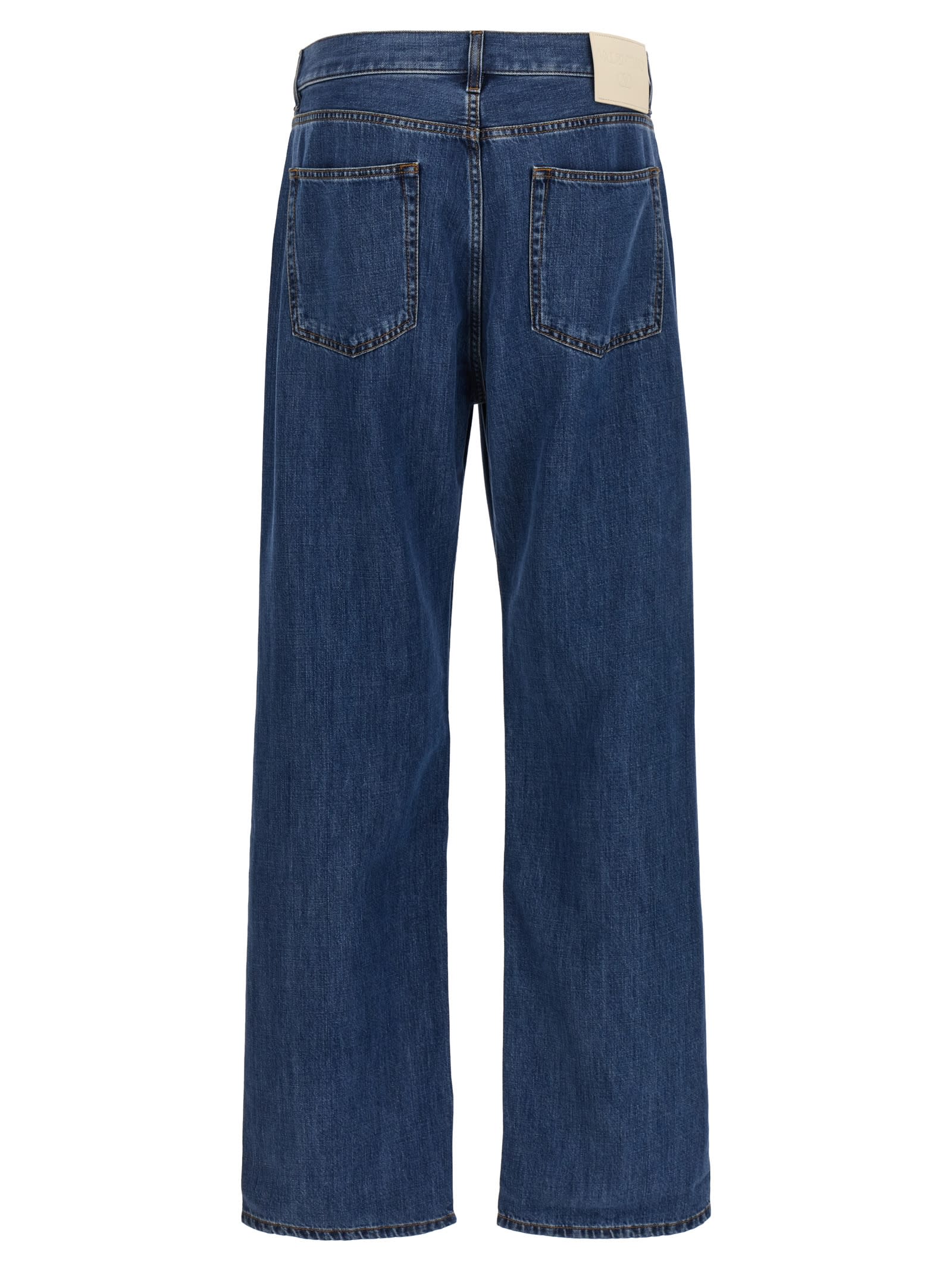 Shop Valentino Denim Jeans In Blue