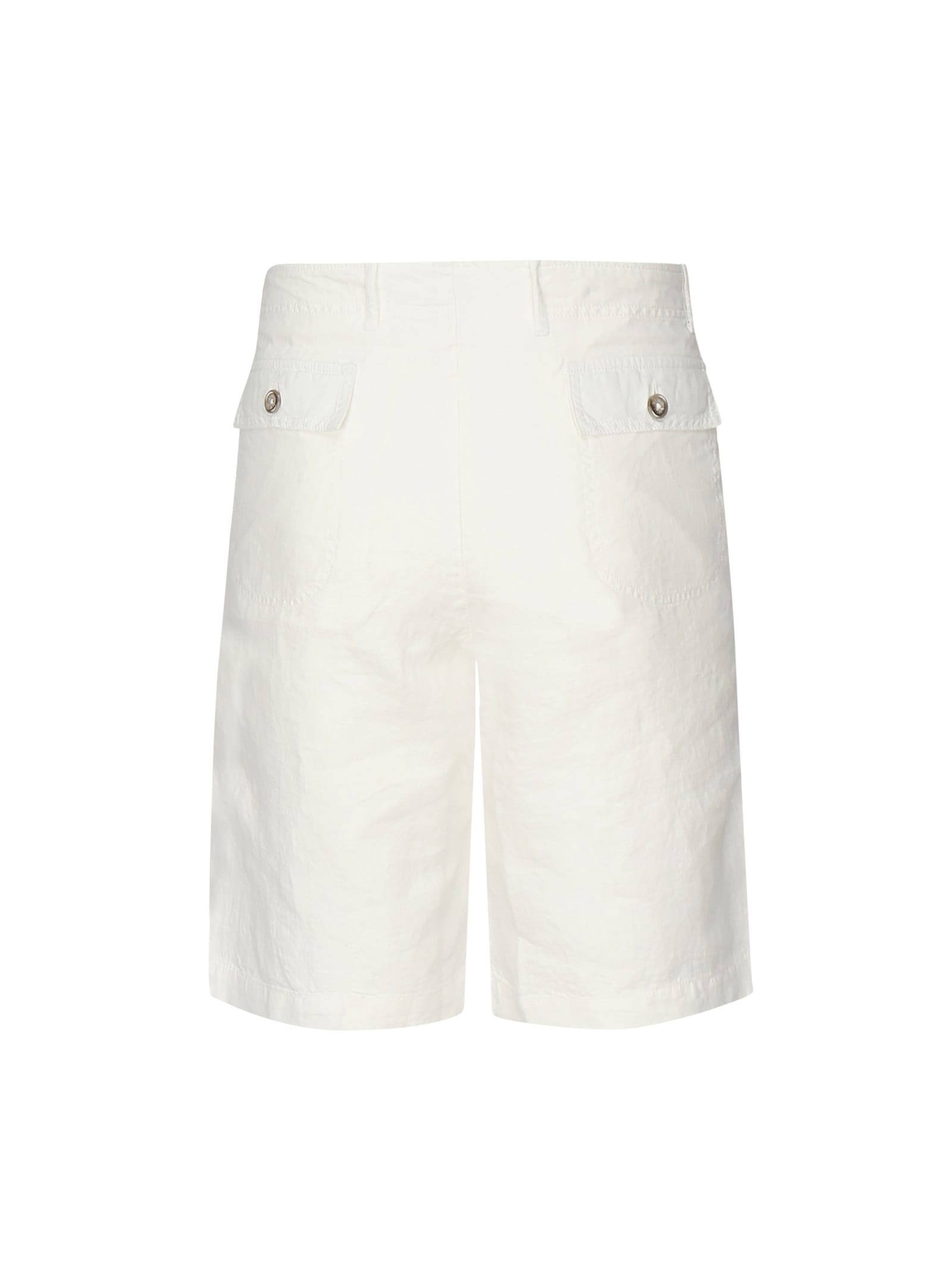 Fedeli Linen Bermuda Shorts In White