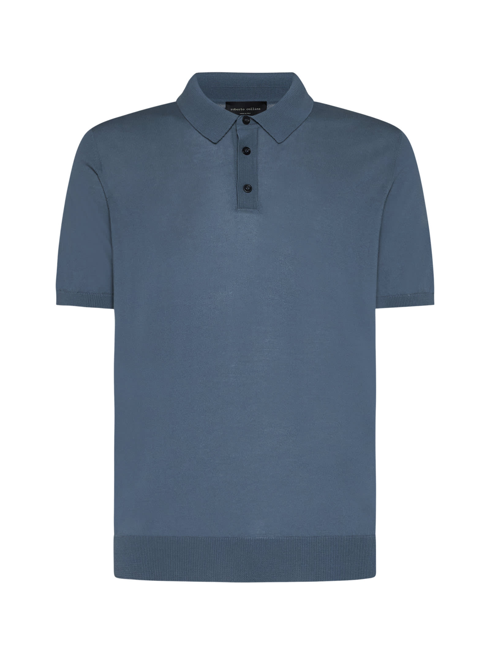 Shop Roberto Collina Polo Shirt In Avion Blue