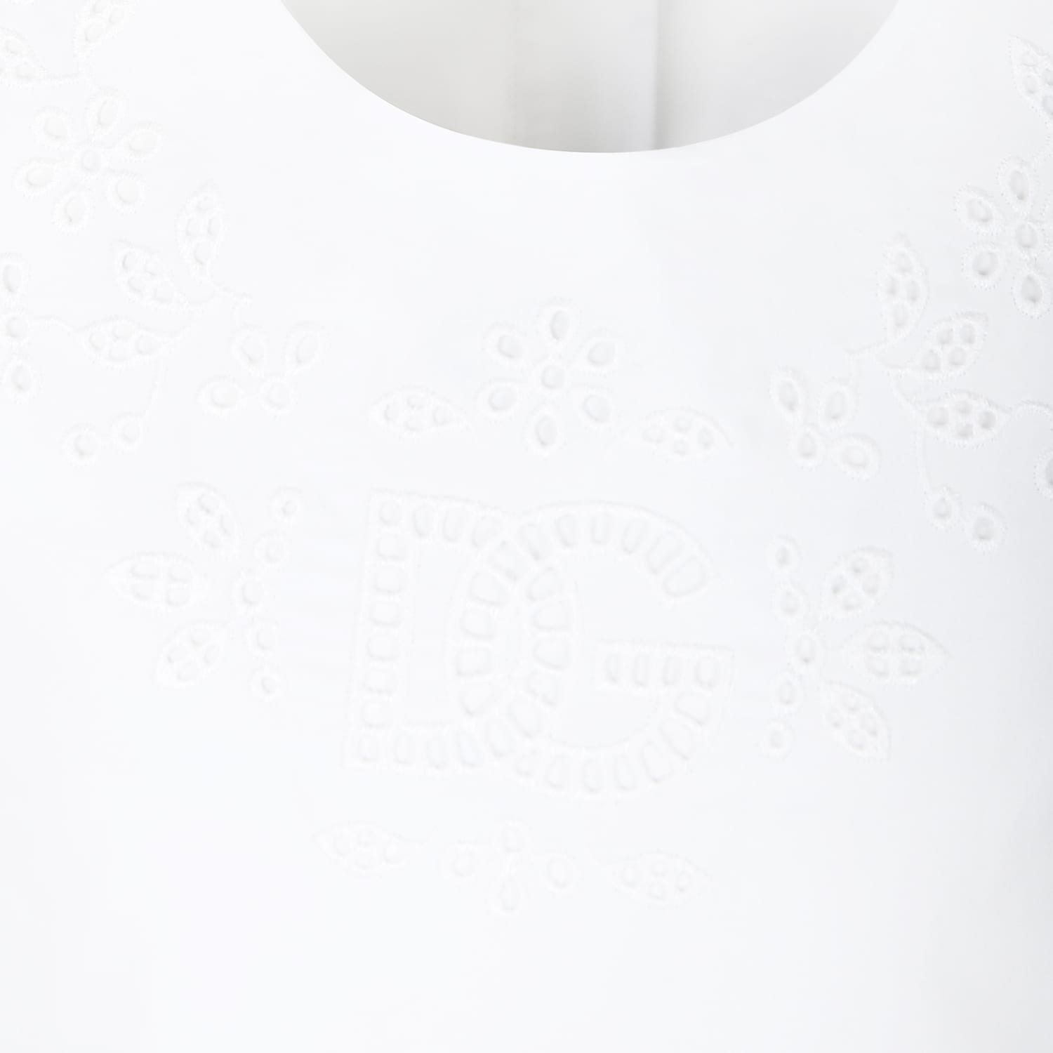 Dolce & Gabbana White Dress For Girl With Logo In White