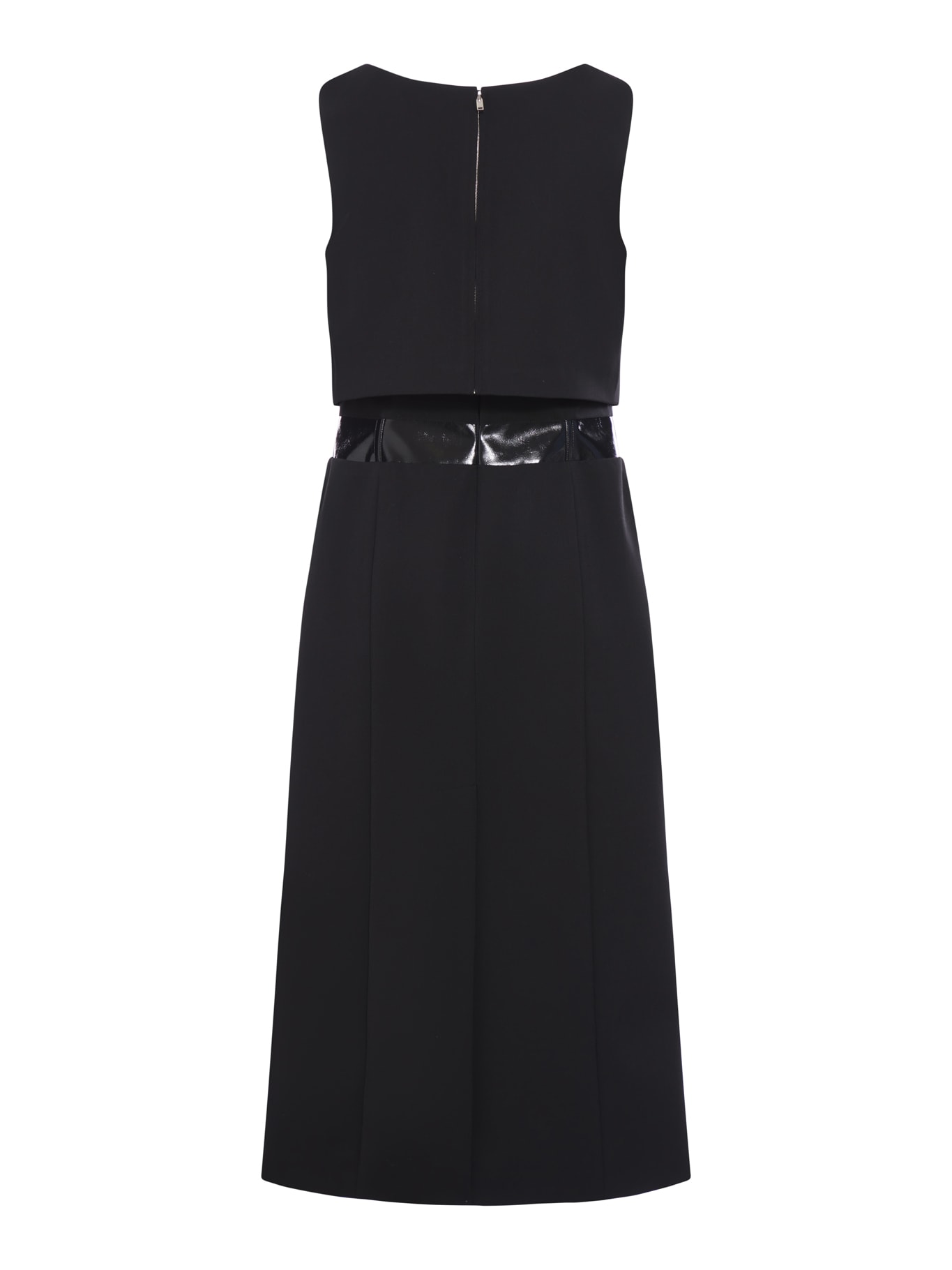 Shop Del Core Corset Waist Pencil Dress In Black