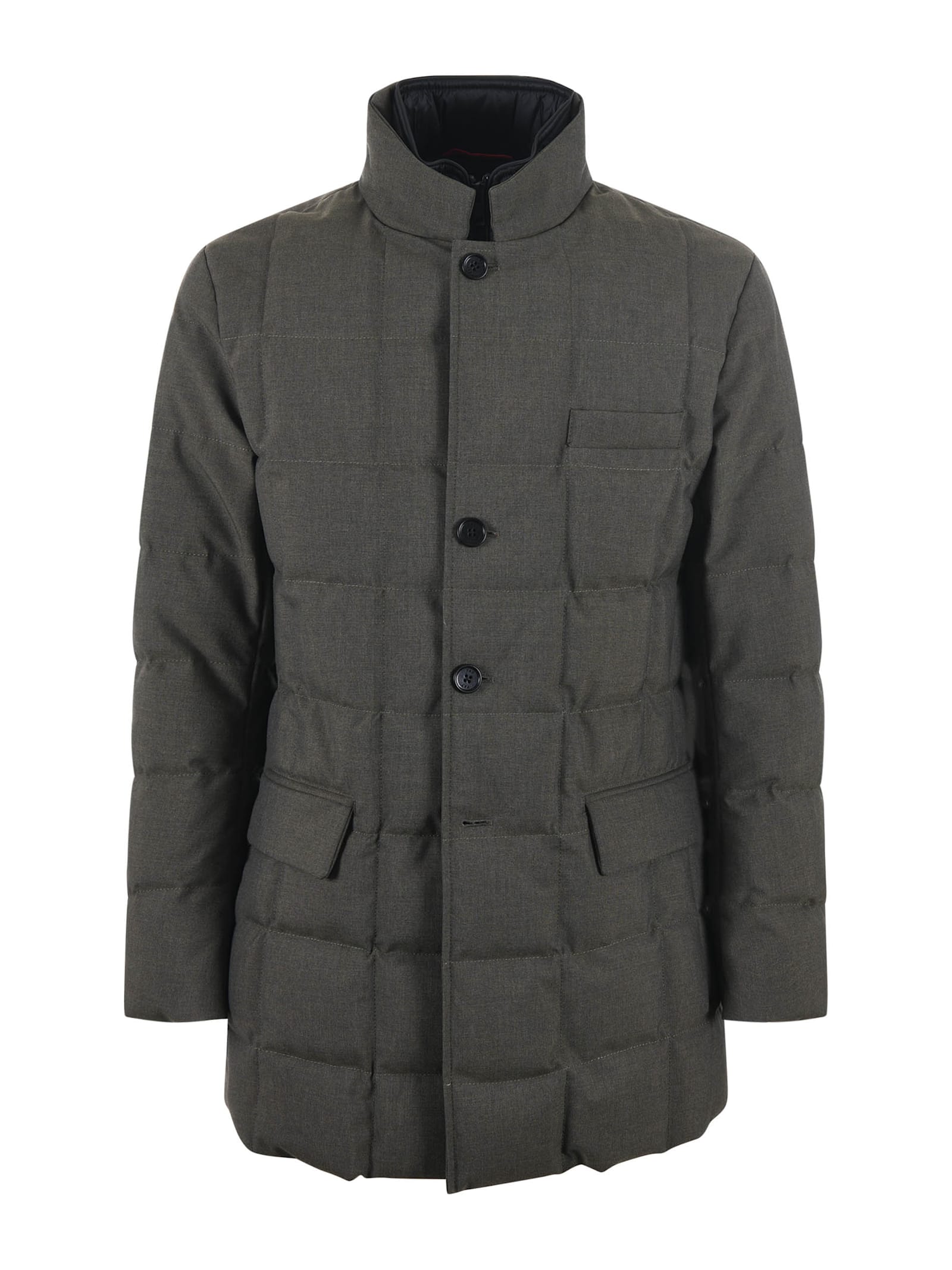 Shop Fay Down Jacket In Verde Oliva