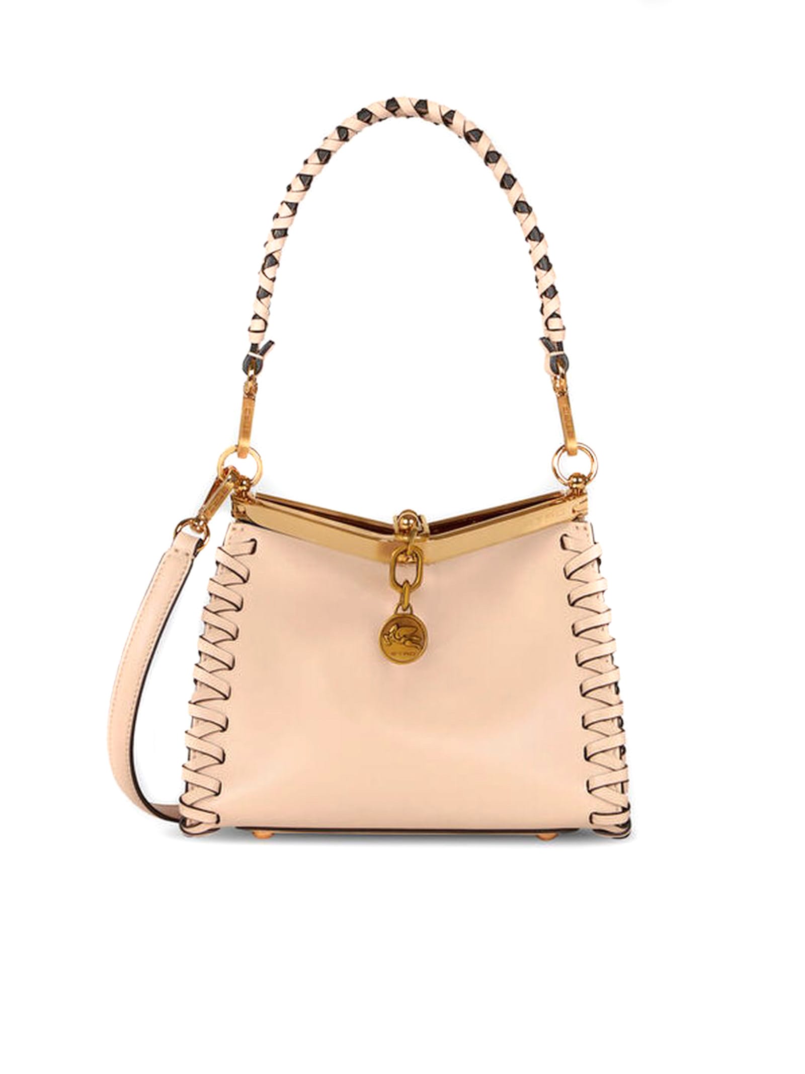 Shop Etro Mini Vela Bag In Light Pink Leather