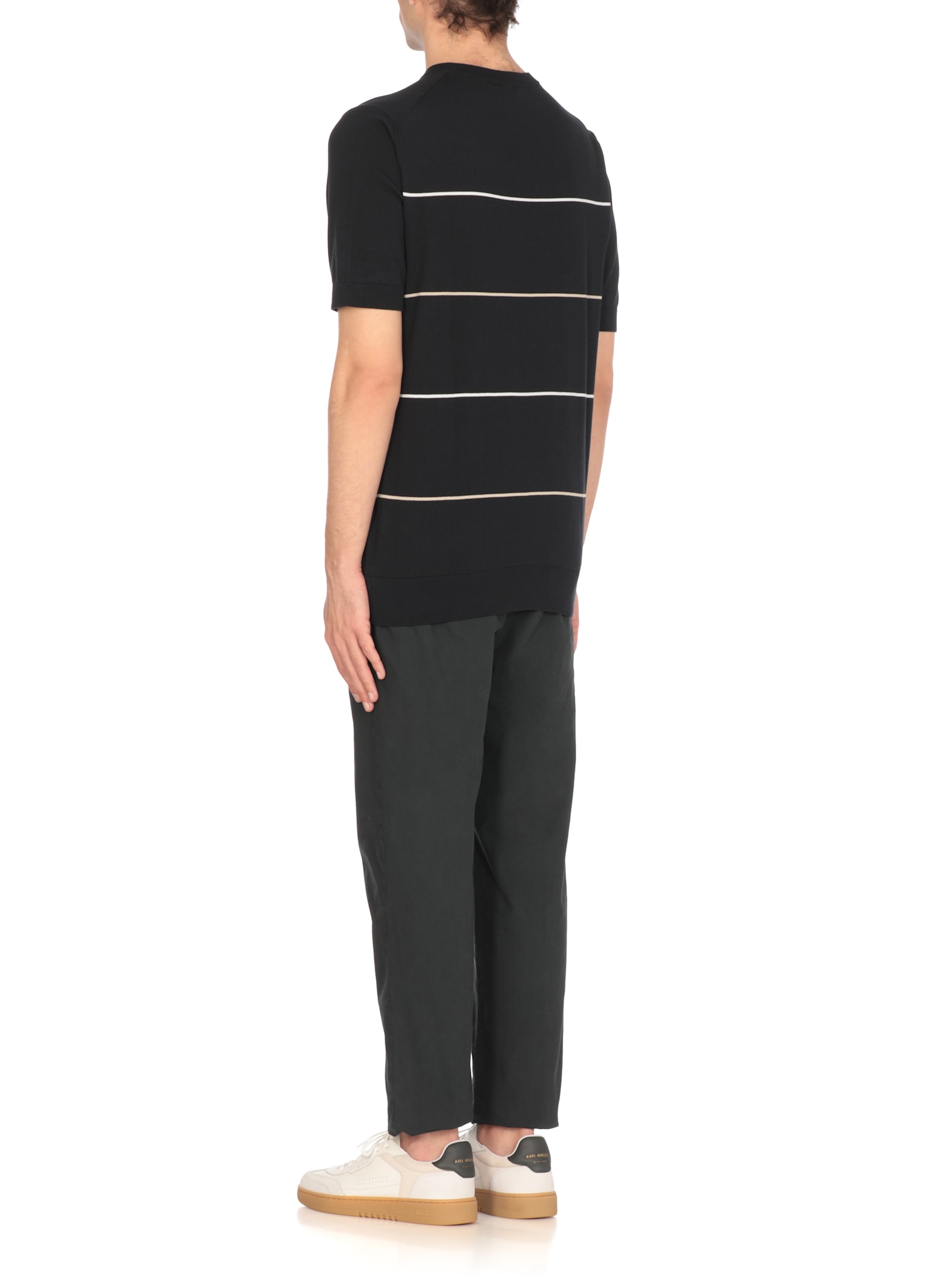 Peserico Short Sleeves Polo Shirt With Striped Pattern
