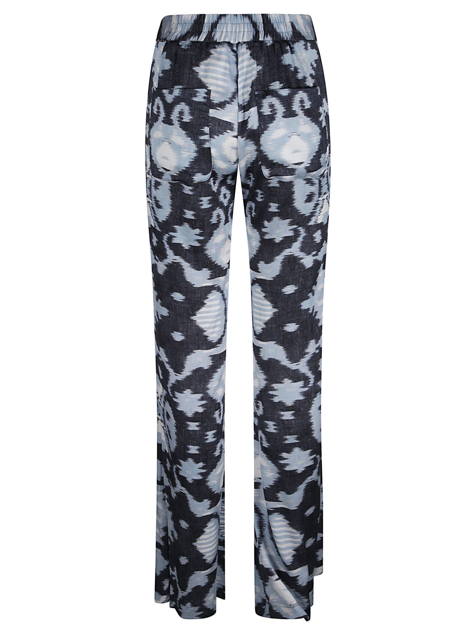 Shop Bazar Deluxe Printed Fitted Trousers In Blue