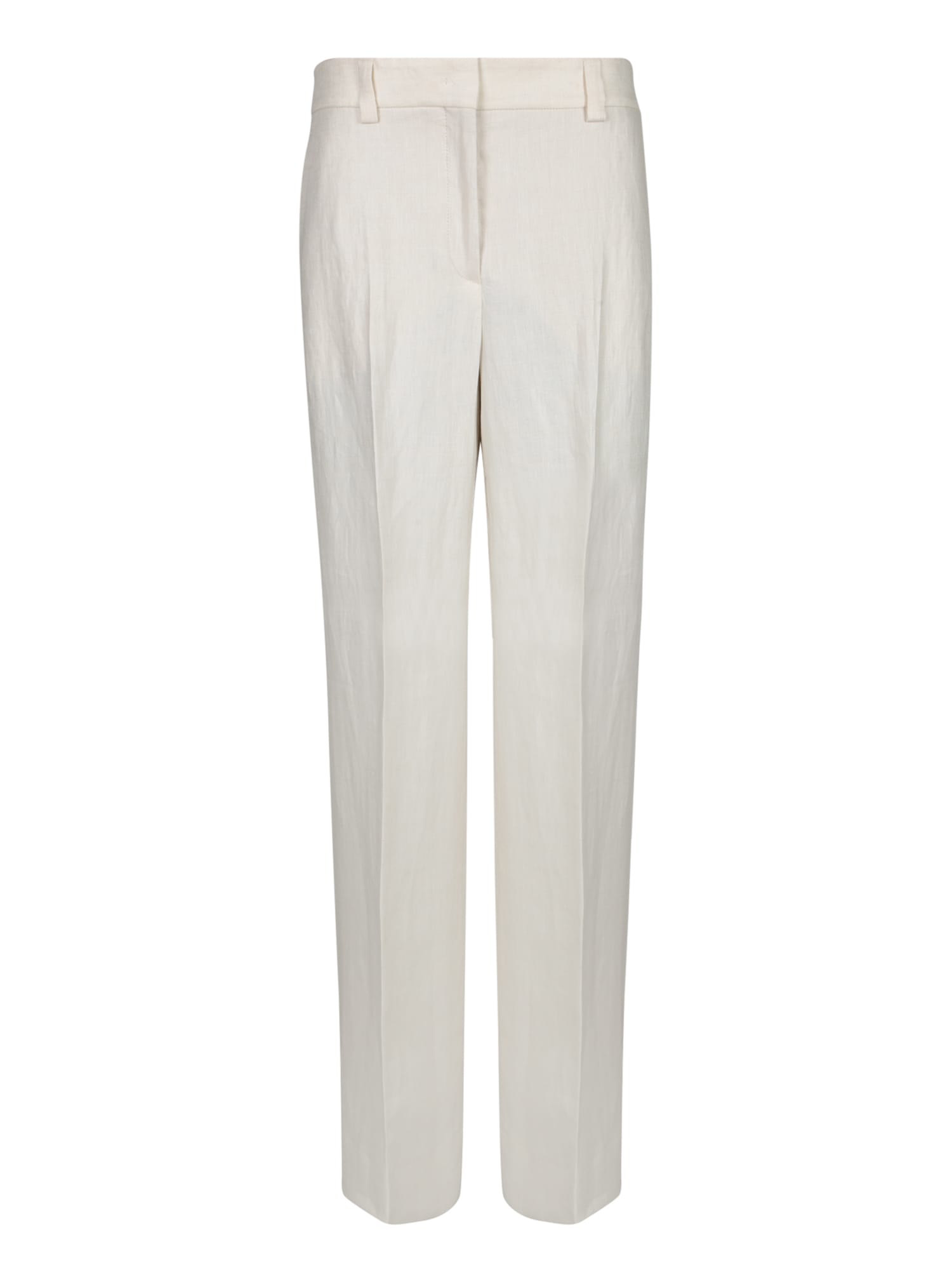 Incotex Tailored White Trousers With Design And Functionality In White