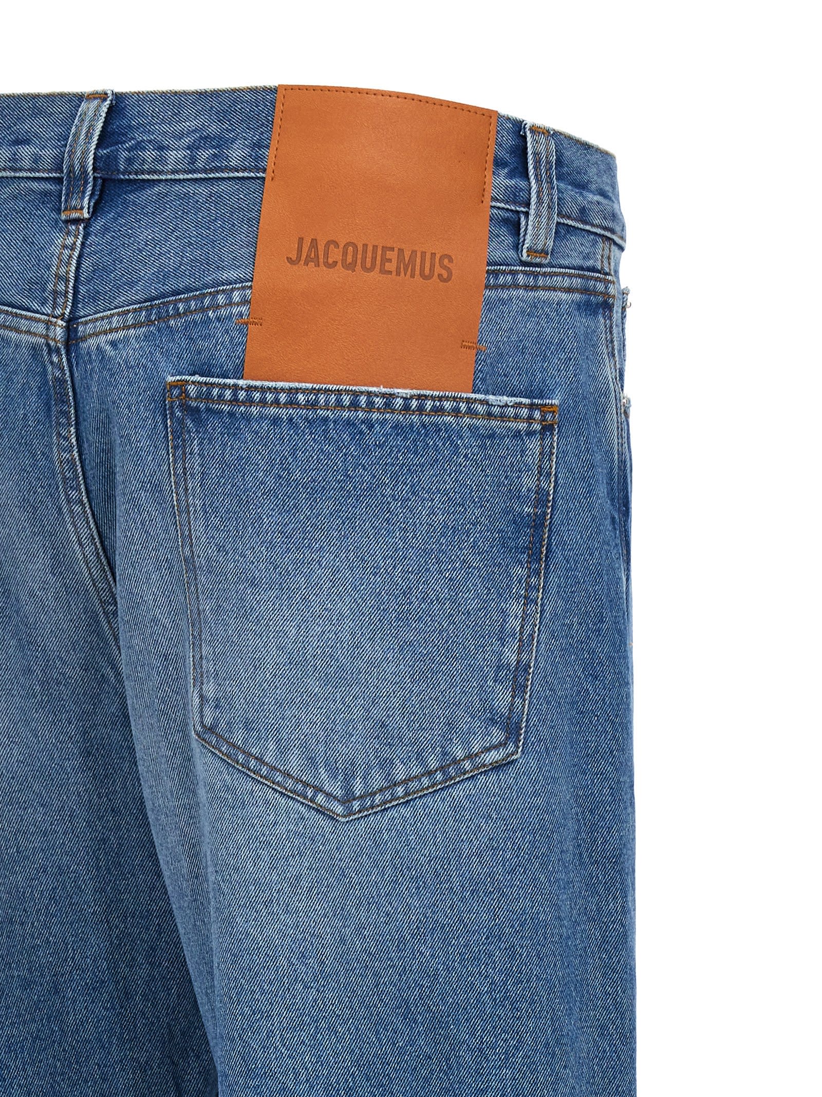 Shop Jacquemus Le De Nîmes Droit Jeans In Blue