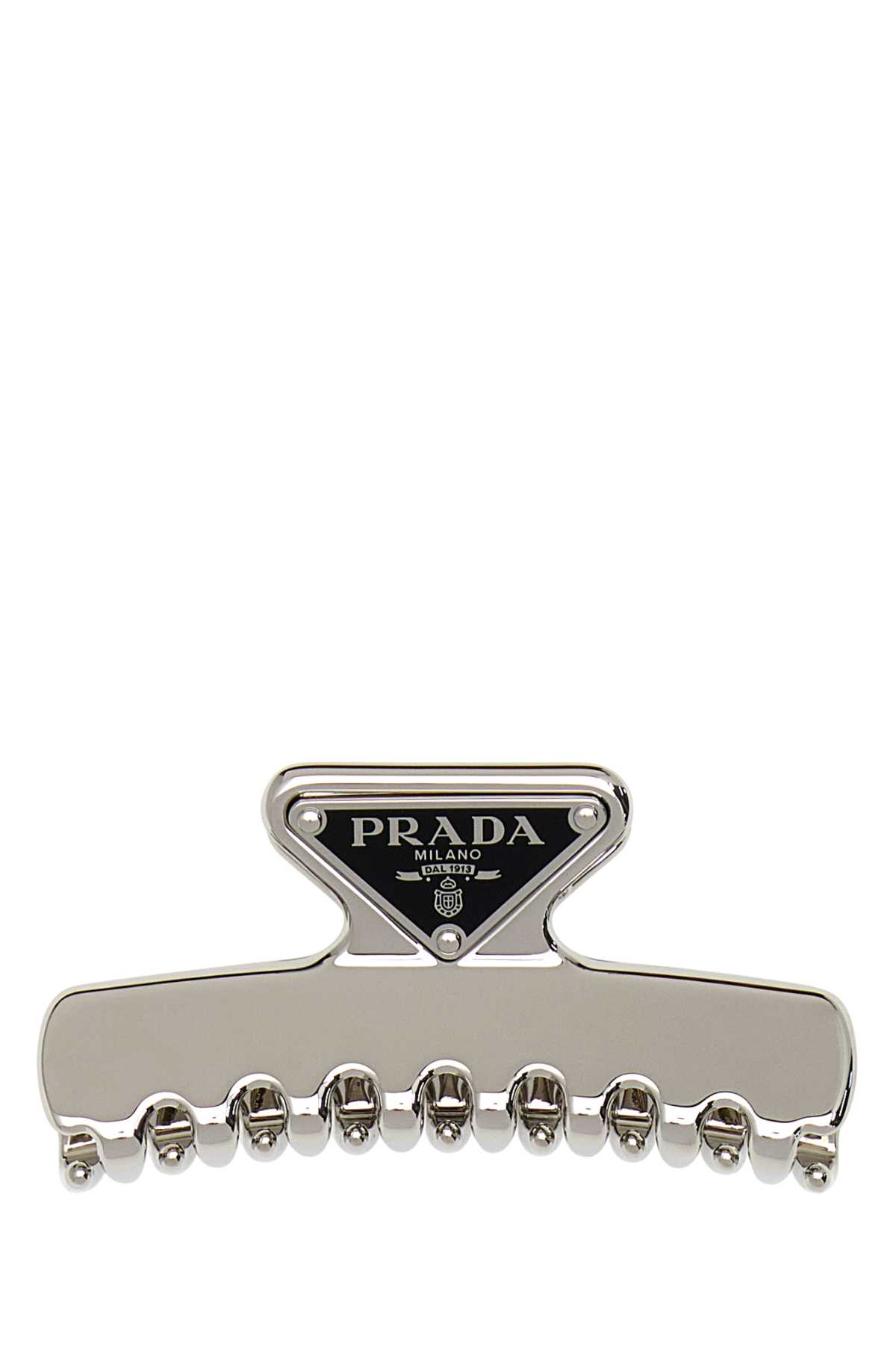 Prada Silver Metal Hair Clip