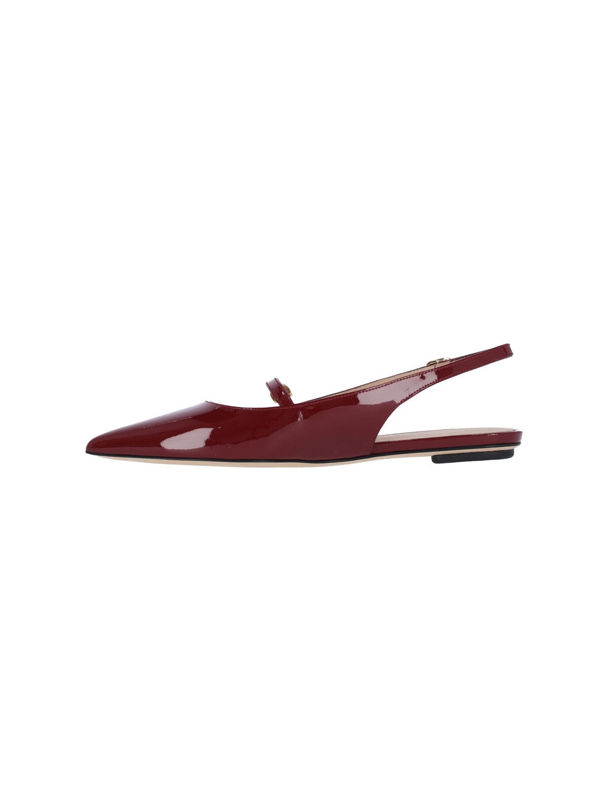 Stuart Weitzman 'emilia' Bordeaux Slingback Sandals With Adjustable Strap Closure In Red