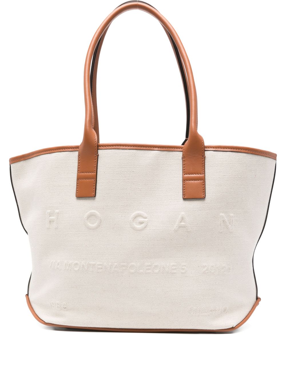 Hogan Script Small Tote In White