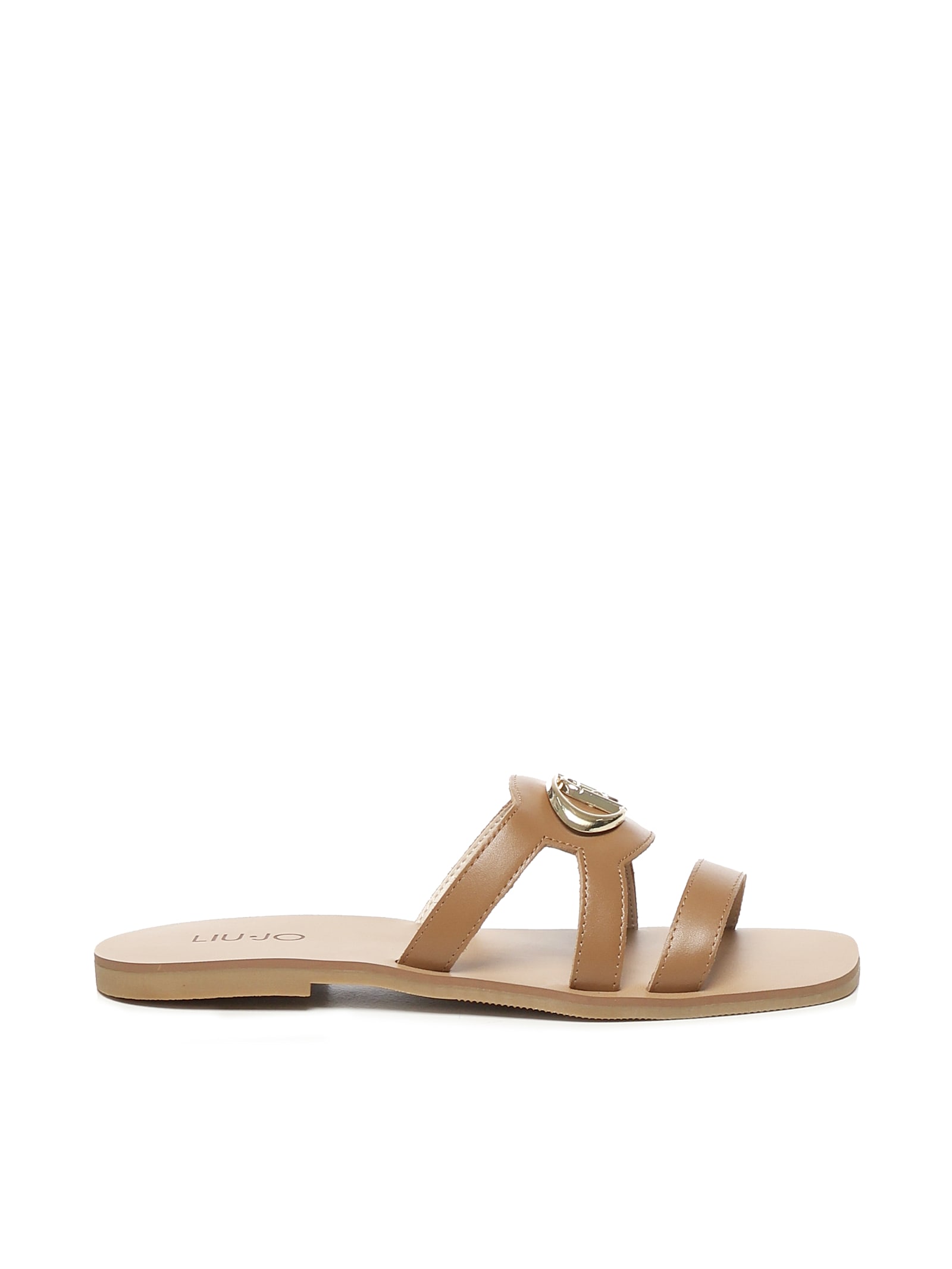 LIU •JO FLAT SLIPPERS WITH LOGO