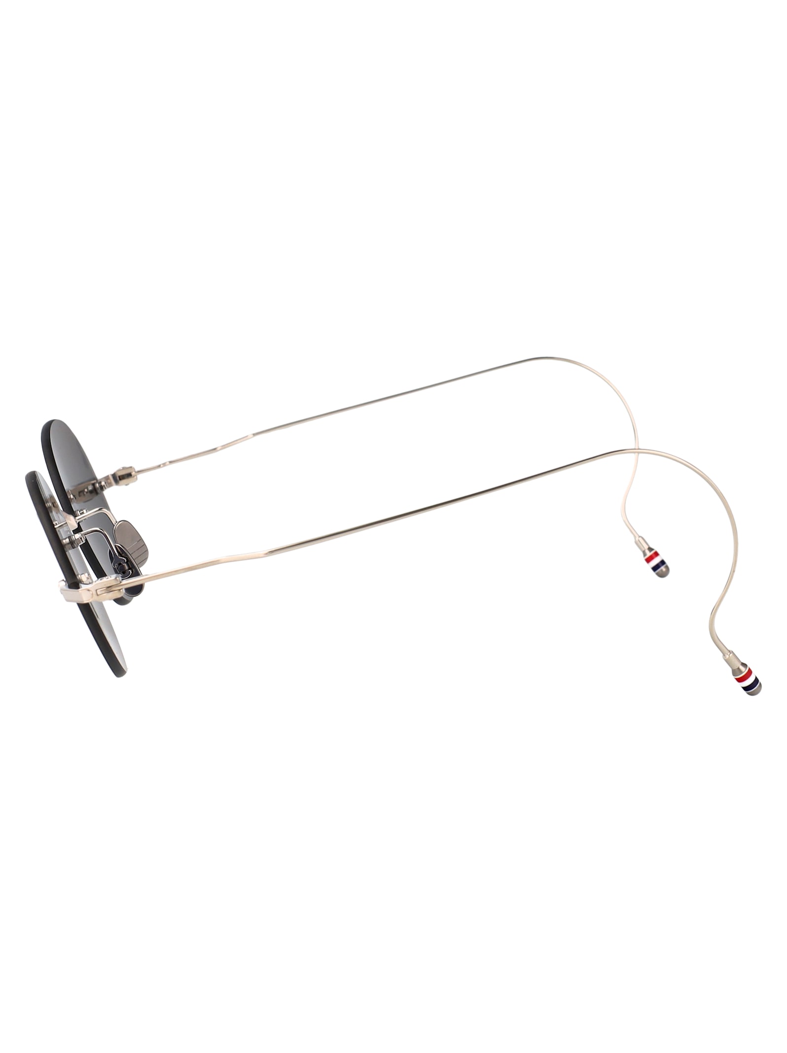 Thom Browne Silver Plate Titanium Titanium Sunglasses In Metallic